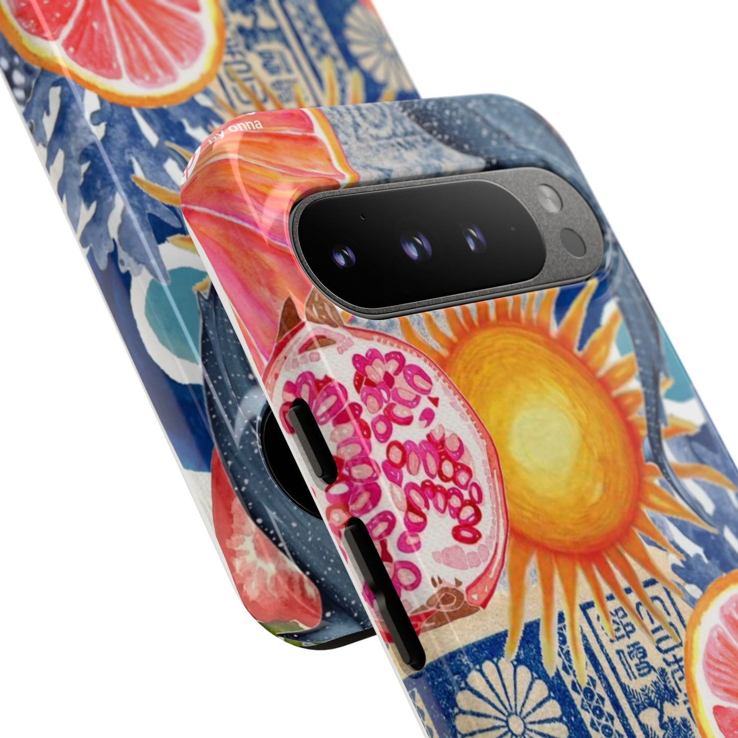 Tough Cases — Tropical Citrus Sun & Dolphin Phone Case