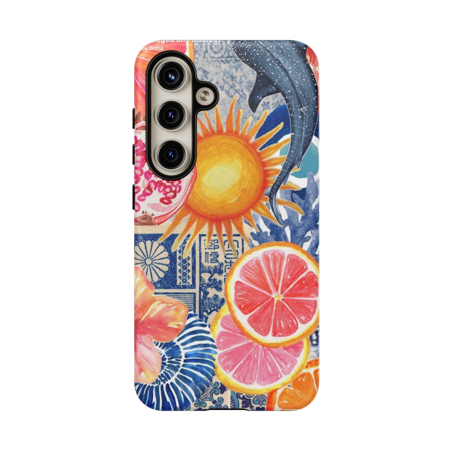 Tough Cases — Tropical Citrus Sun & Dolphin Phone Case