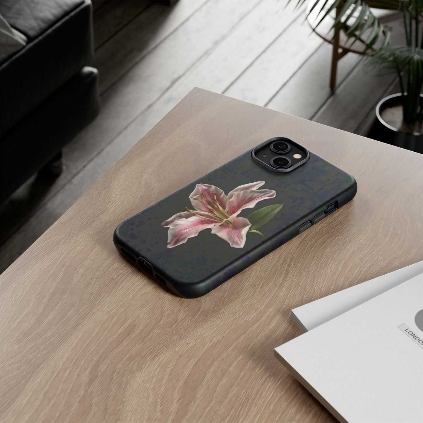 Pink Lily Tough Phone Case — Slim Protective Floral iPhone Cover