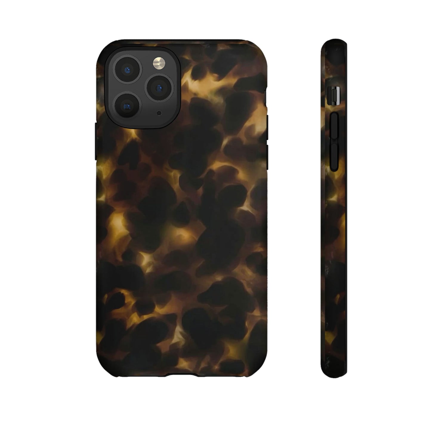 Tortoiseshell Phone Case — Protective Tough Case with Classic Brown Pattern