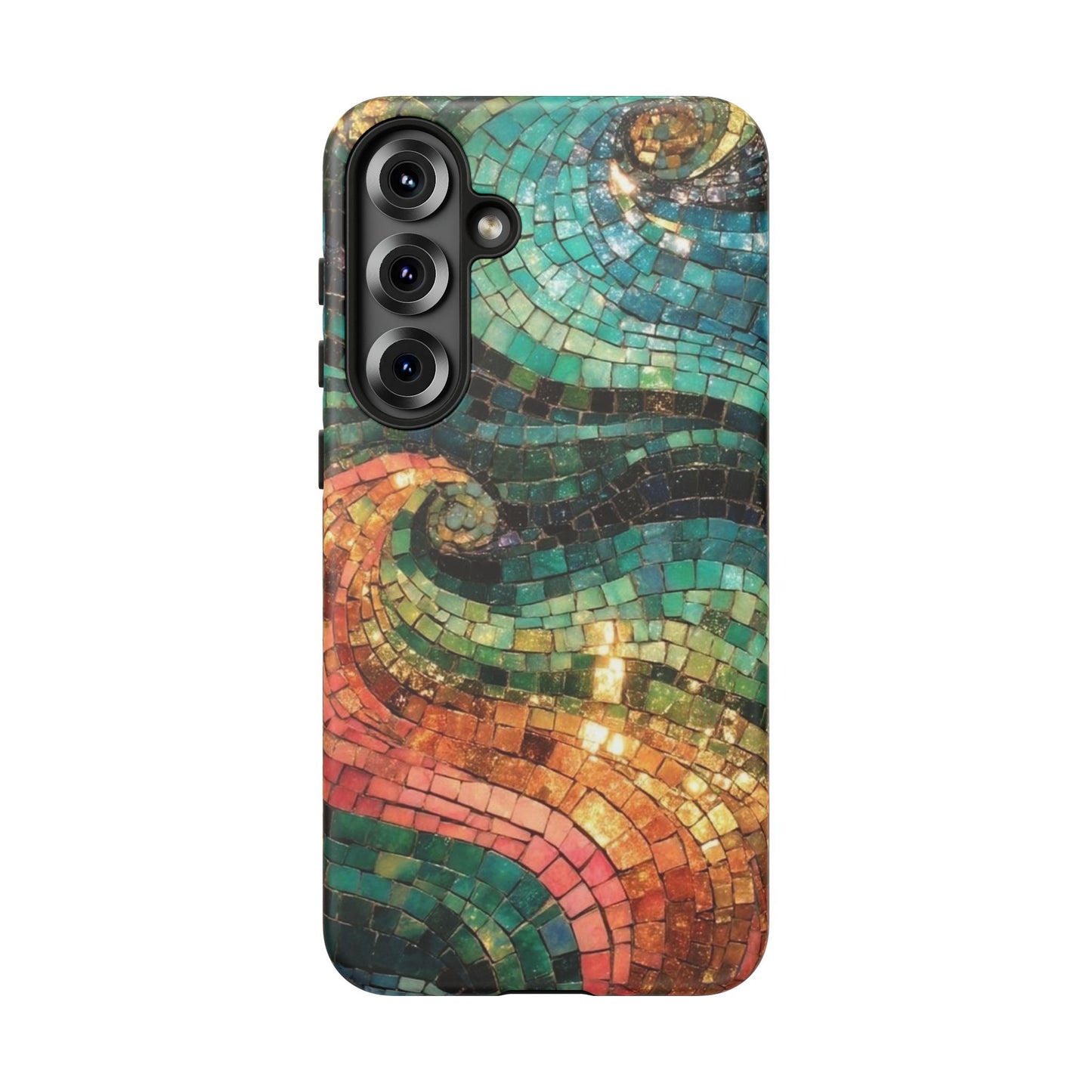 Mosaic Wave Phone Case – Colorful Artistic Tile Design Tough Case