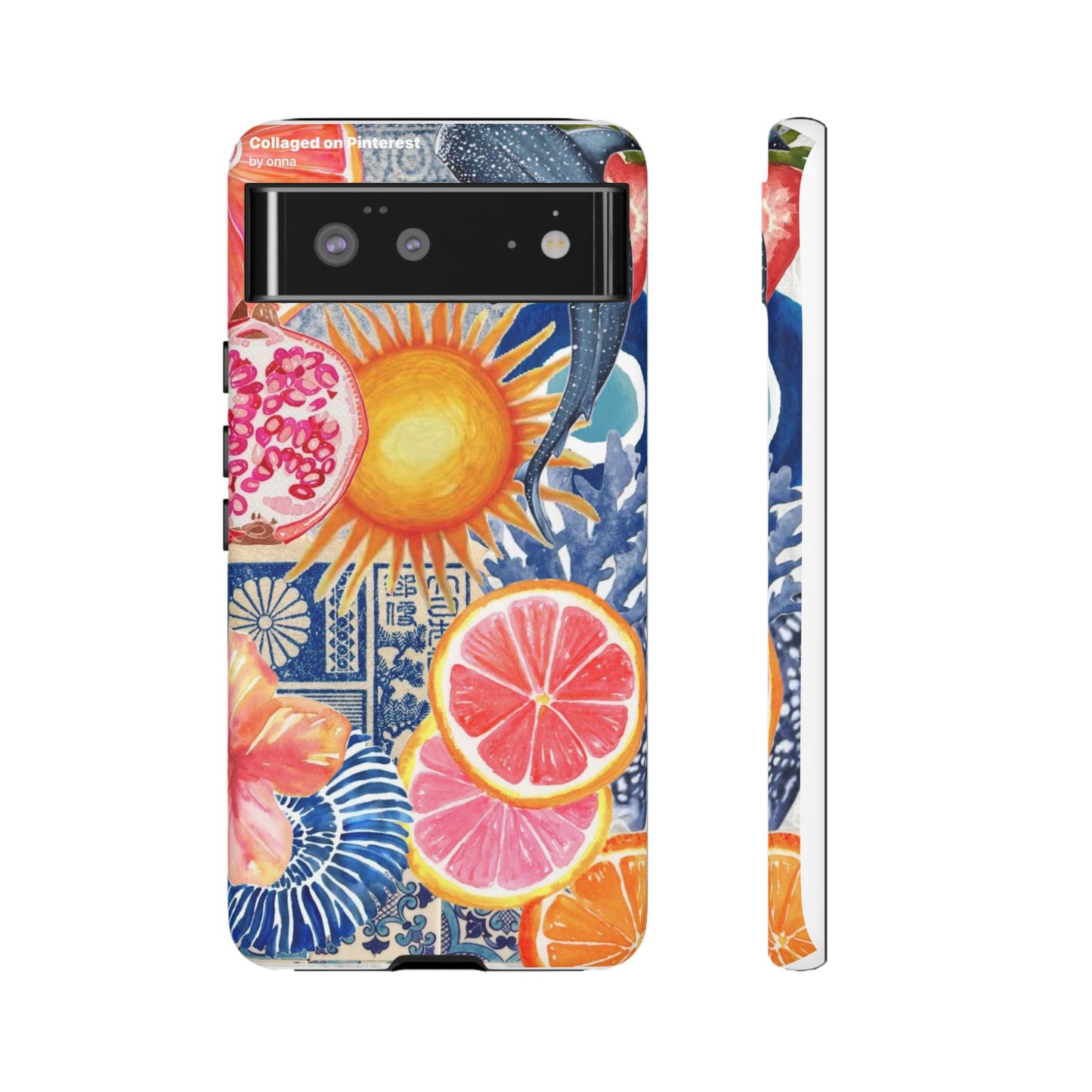 Tough Cases — Tropical Citrus Sun & Dolphin Phone Case
