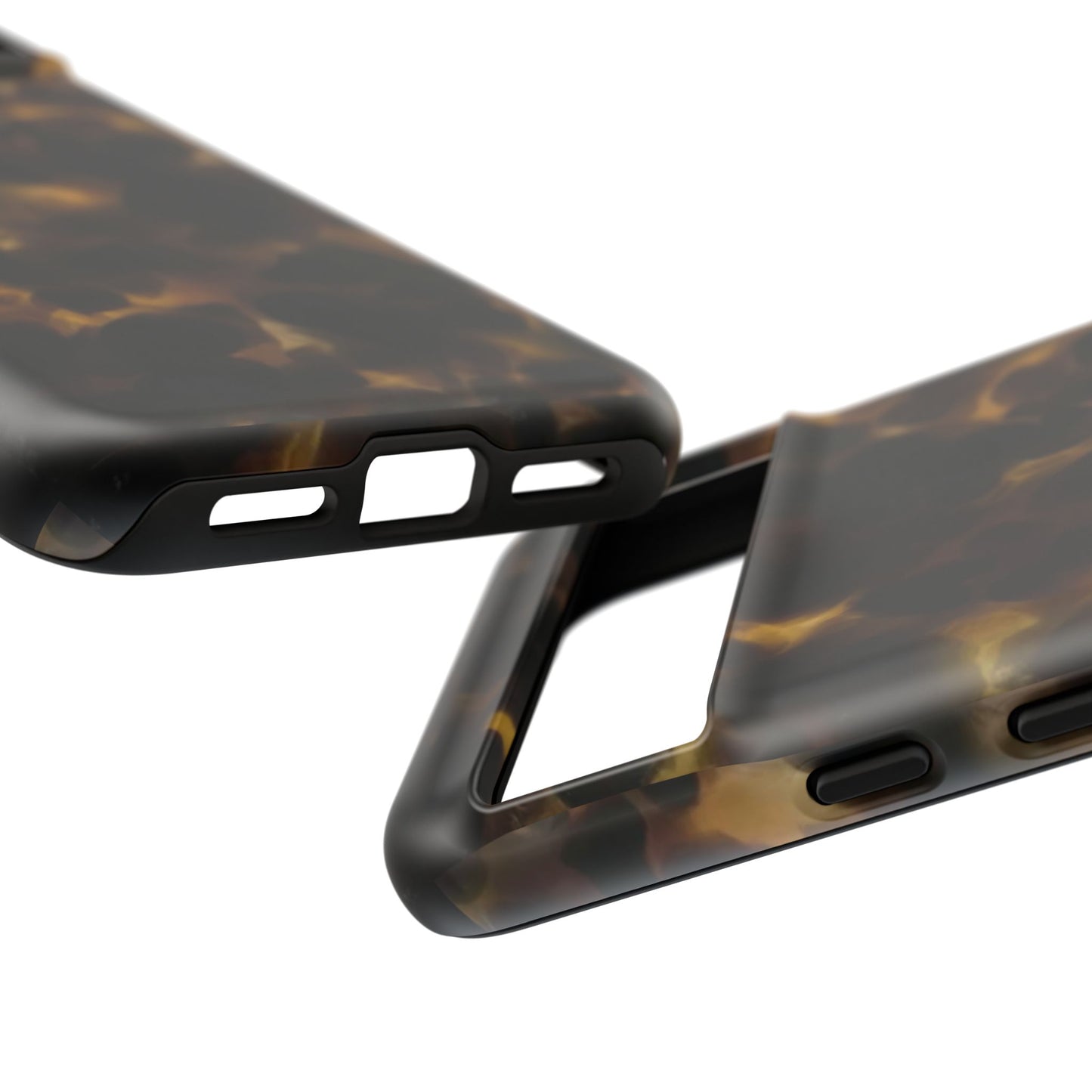 Tortoiseshell Phone Case — Protective Tough Case with Classic Brown Pattern