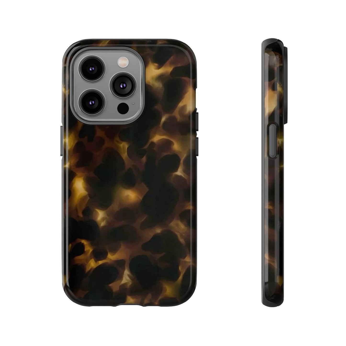Tortoiseshell Phone Case — Protective Tough Case with Classic Brown Pattern