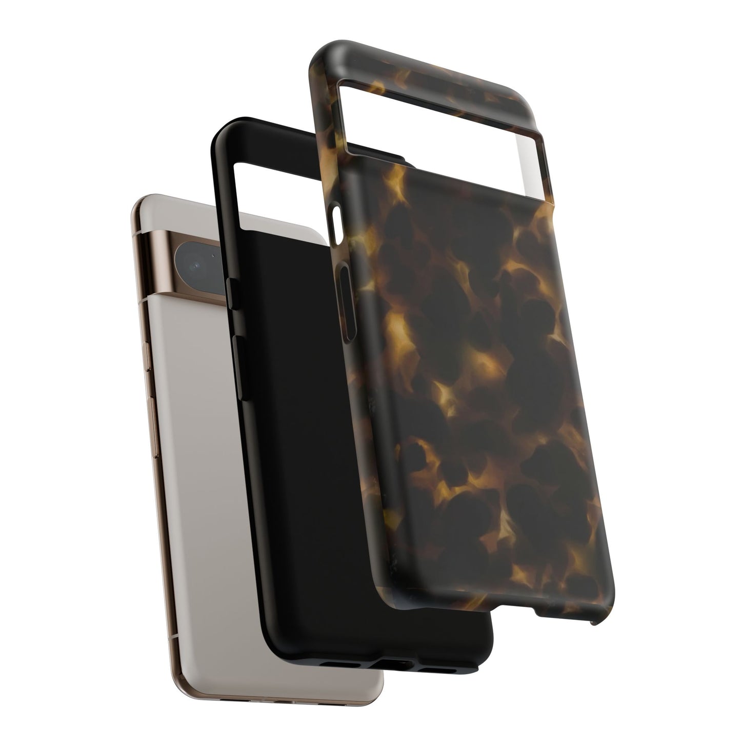 Tortoiseshell Phone Case — Protective Tough Case with Classic Brown Pattern