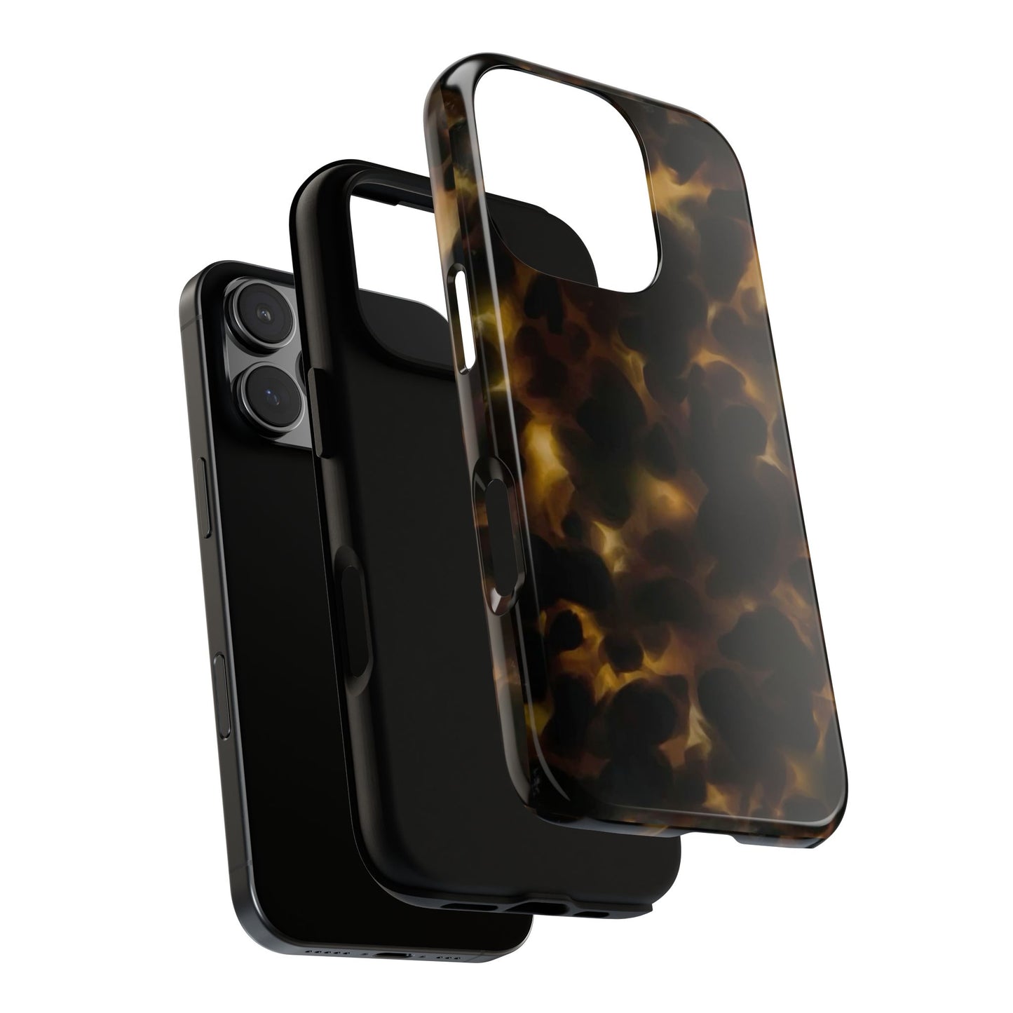 Tortoiseshell Phone Case — Protective Tough Case with Classic Brown Pattern