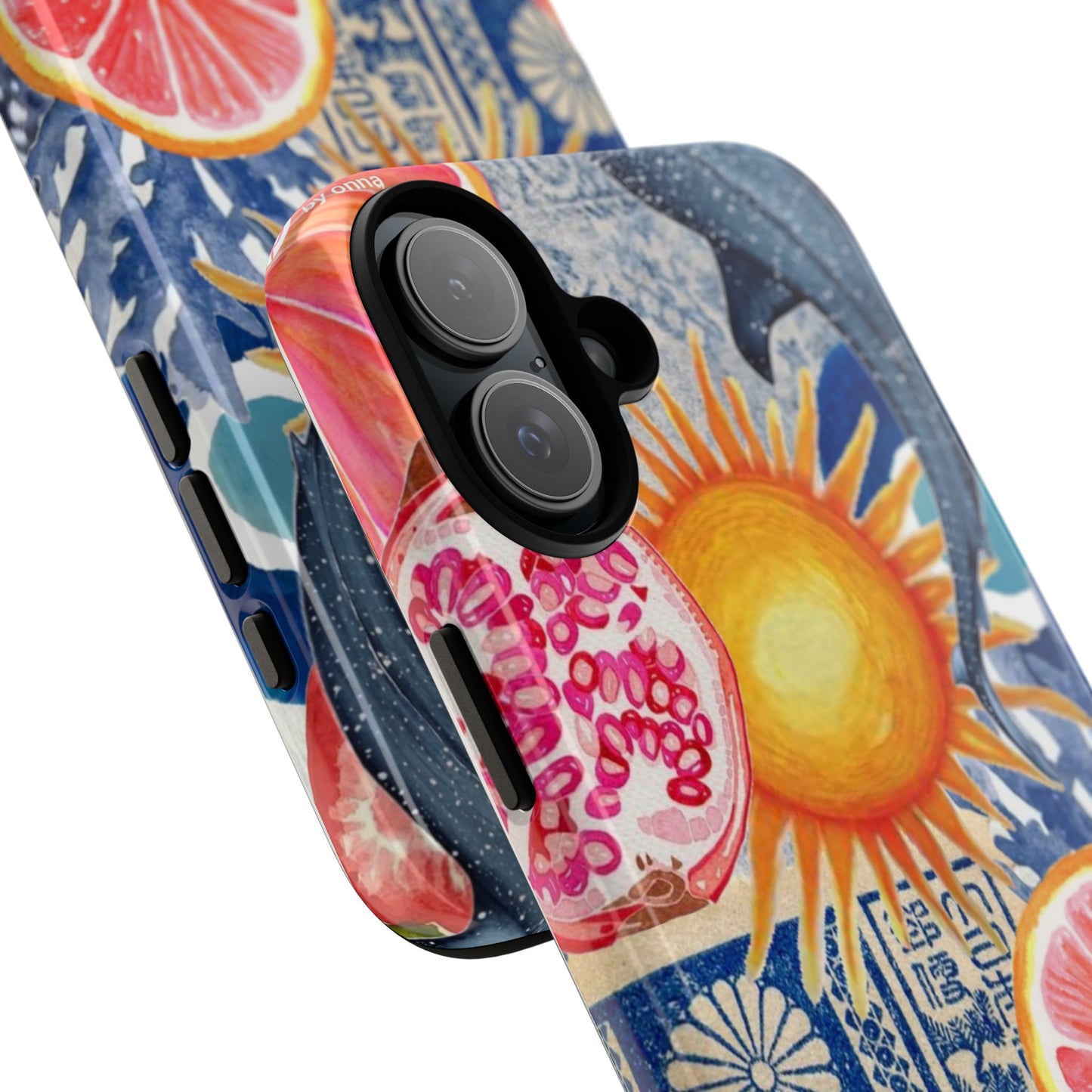 Tough Cases — Tropical Citrus Sun & Dolphin Phone Case