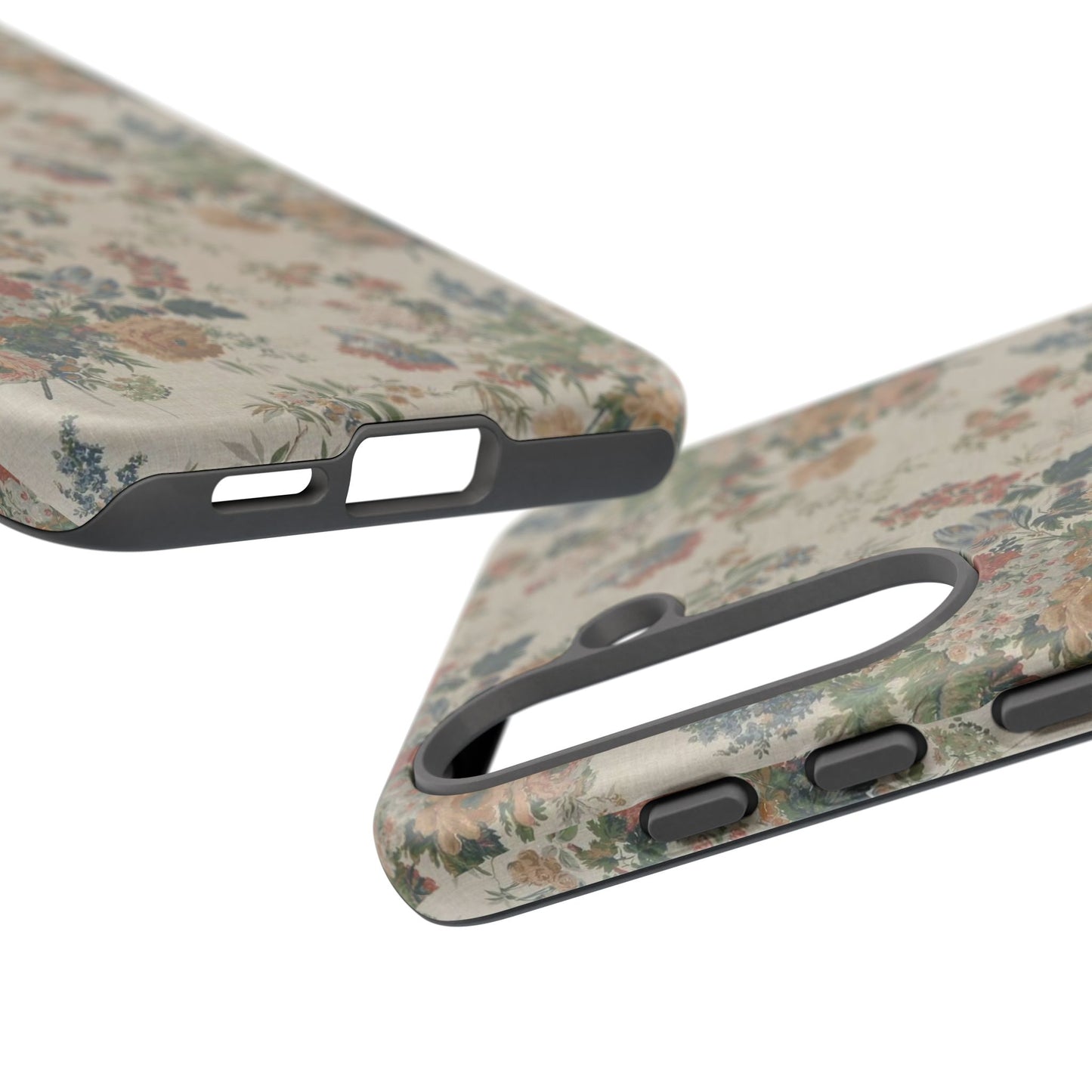 Floral Vintage Tough Phone Case – Antique Rose Pattern
