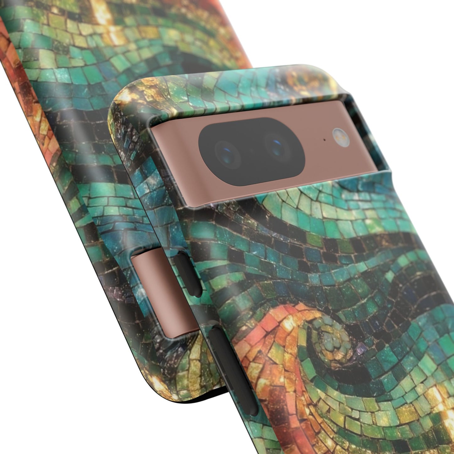 Mosaic Wave Phone Case – Colorful Artistic Tile Design Tough Case