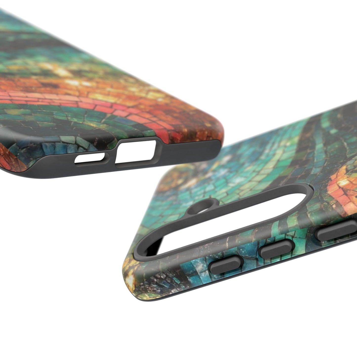 Mosaic Wave Phone Case – Colorful Artistic Tile Design Tough Case