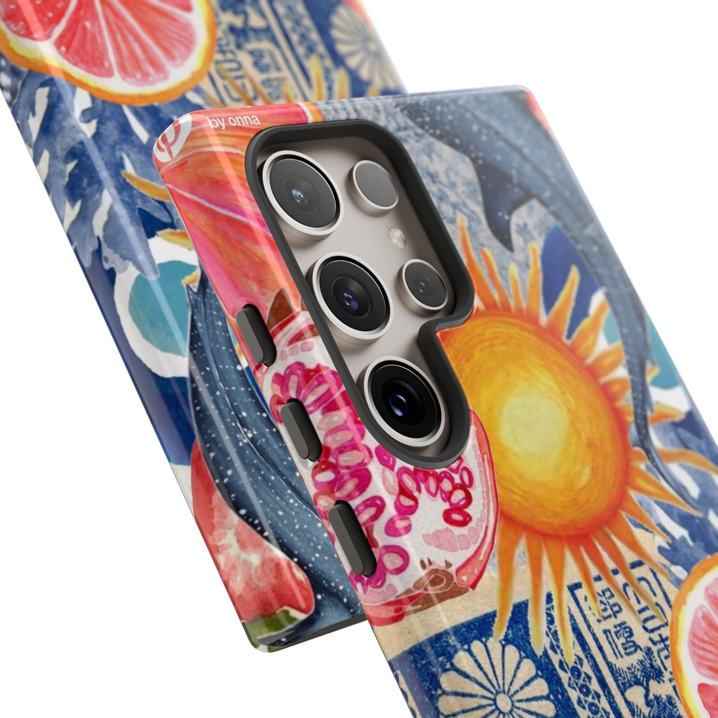 Tough Cases — Tropical Citrus Sun & Dolphin Phone Case