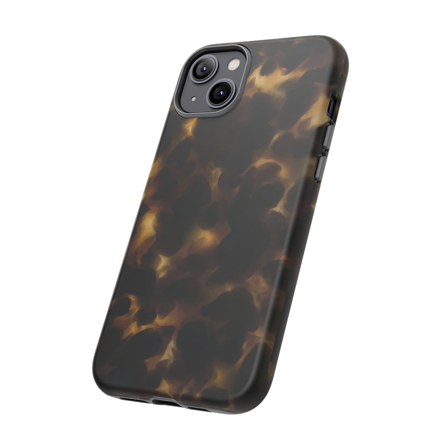 Tortoiseshell Phone Case — Protective Tough Case with Classic Brown Pattern