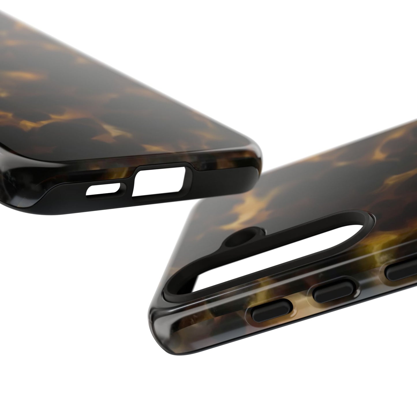 Tortoiseshell Phone Case — Protective Tough Case with Classic Brown Pattern