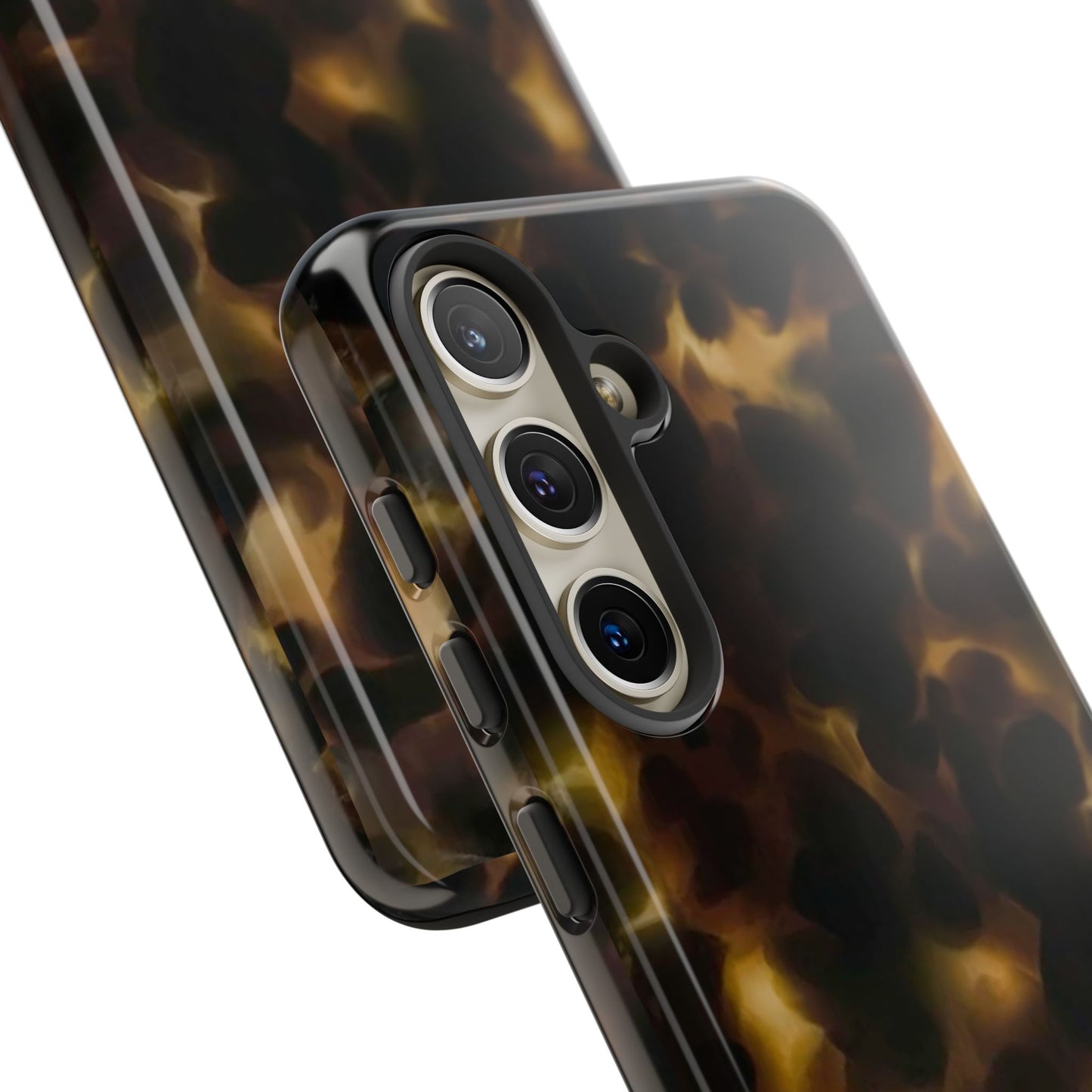 Tortoiseshell Phone Case — Protective Tough Case with Classic Brown Pattern