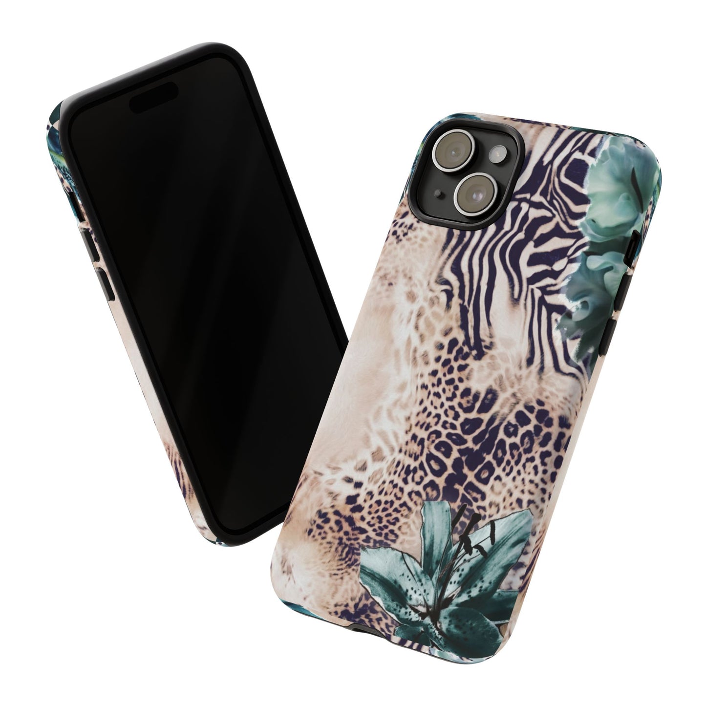 Tough Cases - Tropical Leopard & Zebra Phone Case