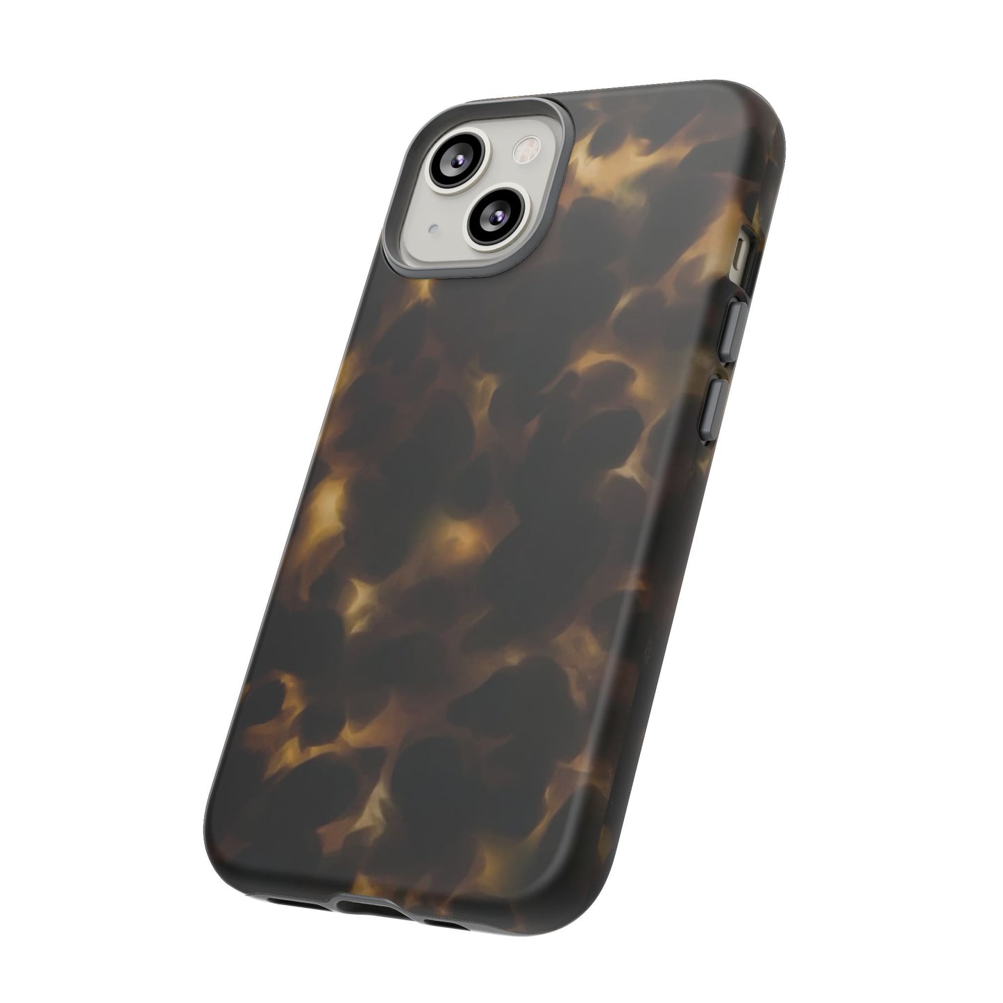 Tortoiseshell Phone Case — Protective Tough Case with Classic Brown Pattern