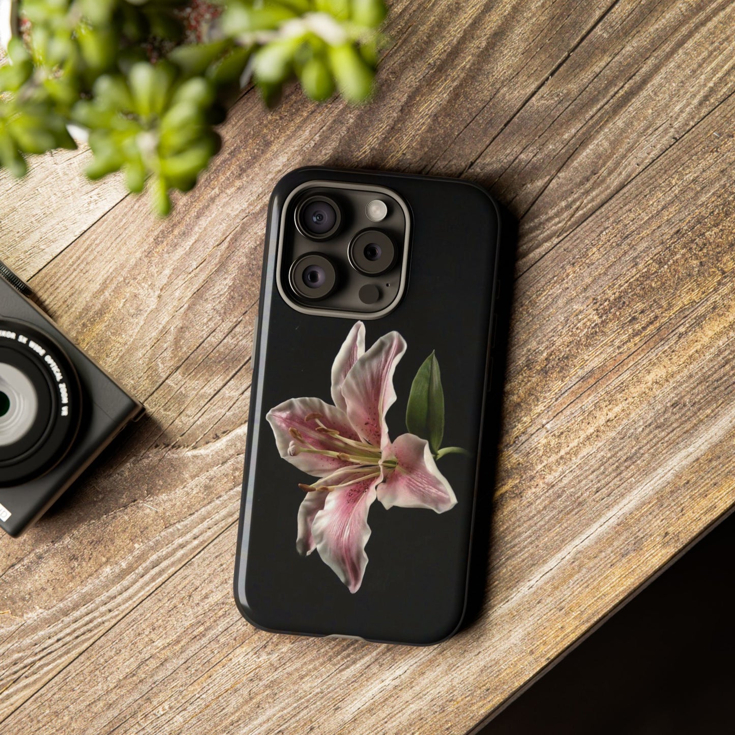 Pink Lily Tough Phone Case — Slim Protective Floral iPhone Cover