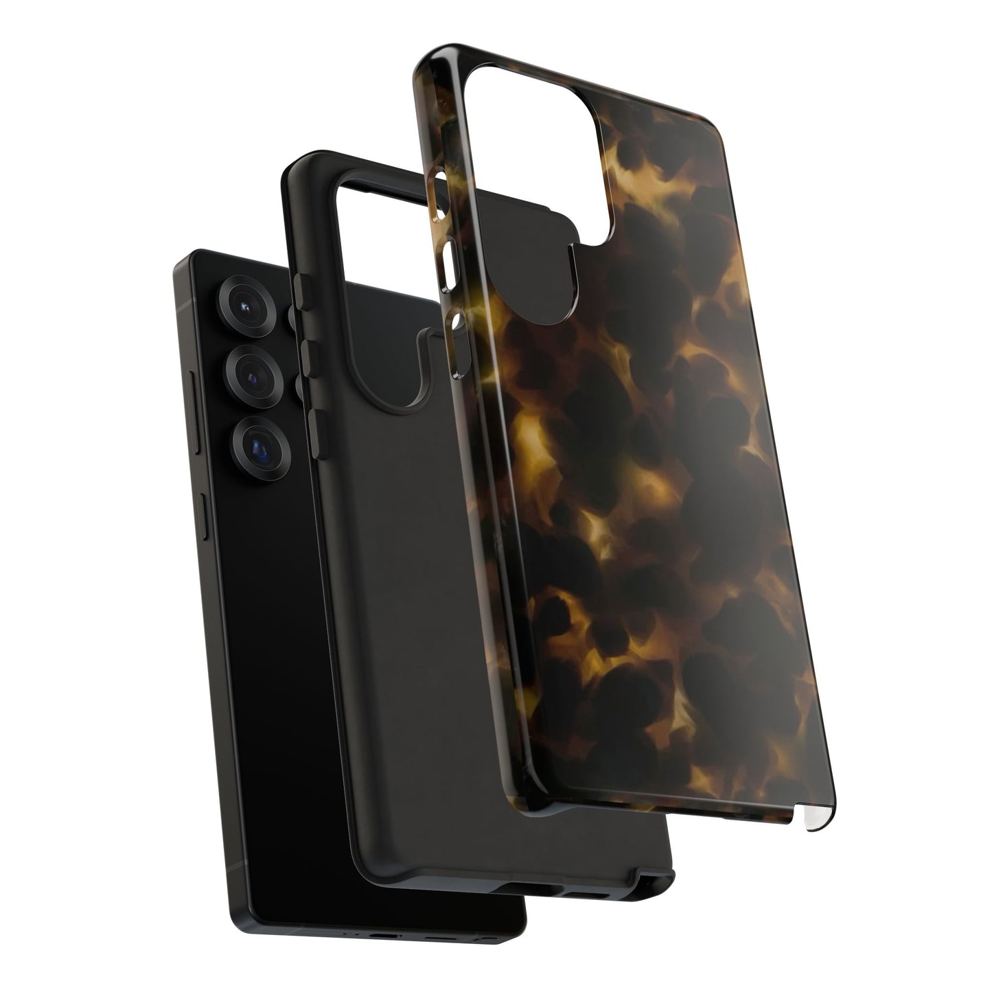 Tortoiseshell Phone Case — Protective Tough Case with Classic Brown Pattern