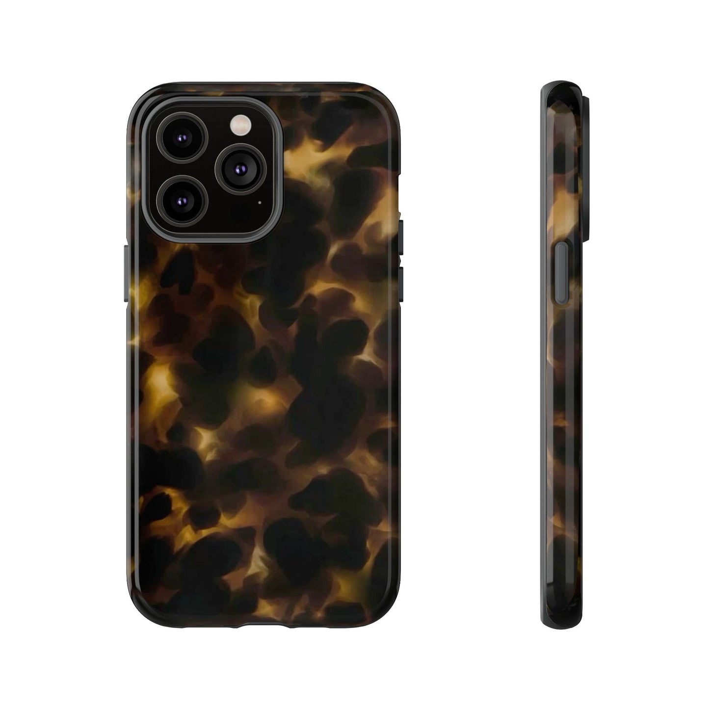 Tortoiseshell Phone Case — Protective Tough Case with Classic Brown Pattern