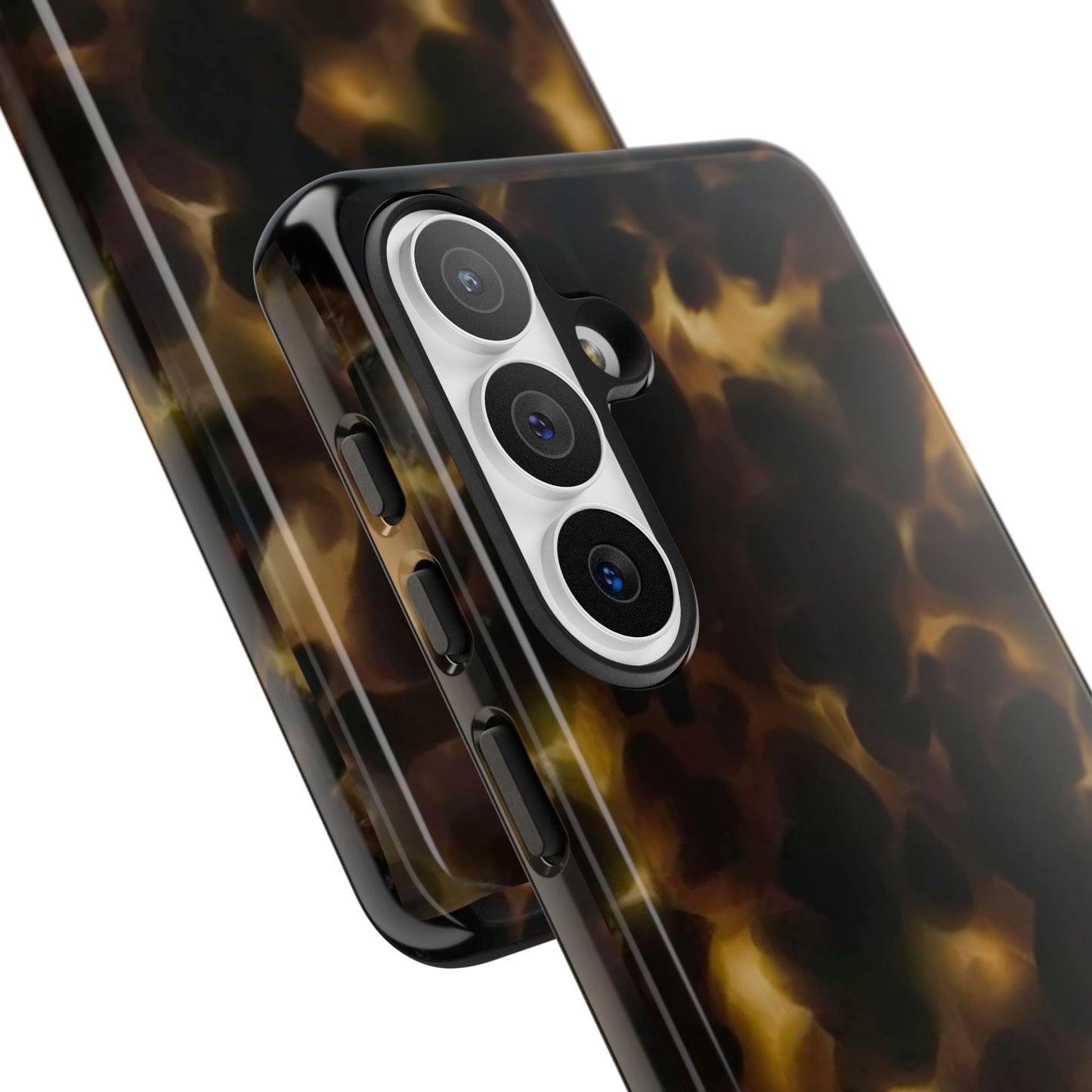 Tortoiseshell Phone Case — Protective Tough Case with Classic Brown Pattern
