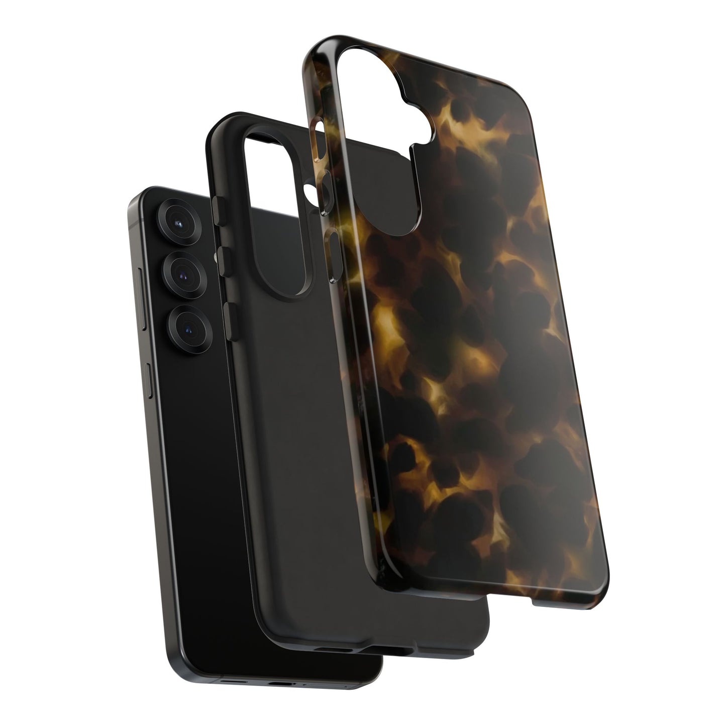 Tortoiseshell Phone Case — Protective Tough Case with Classic Brown Pattern