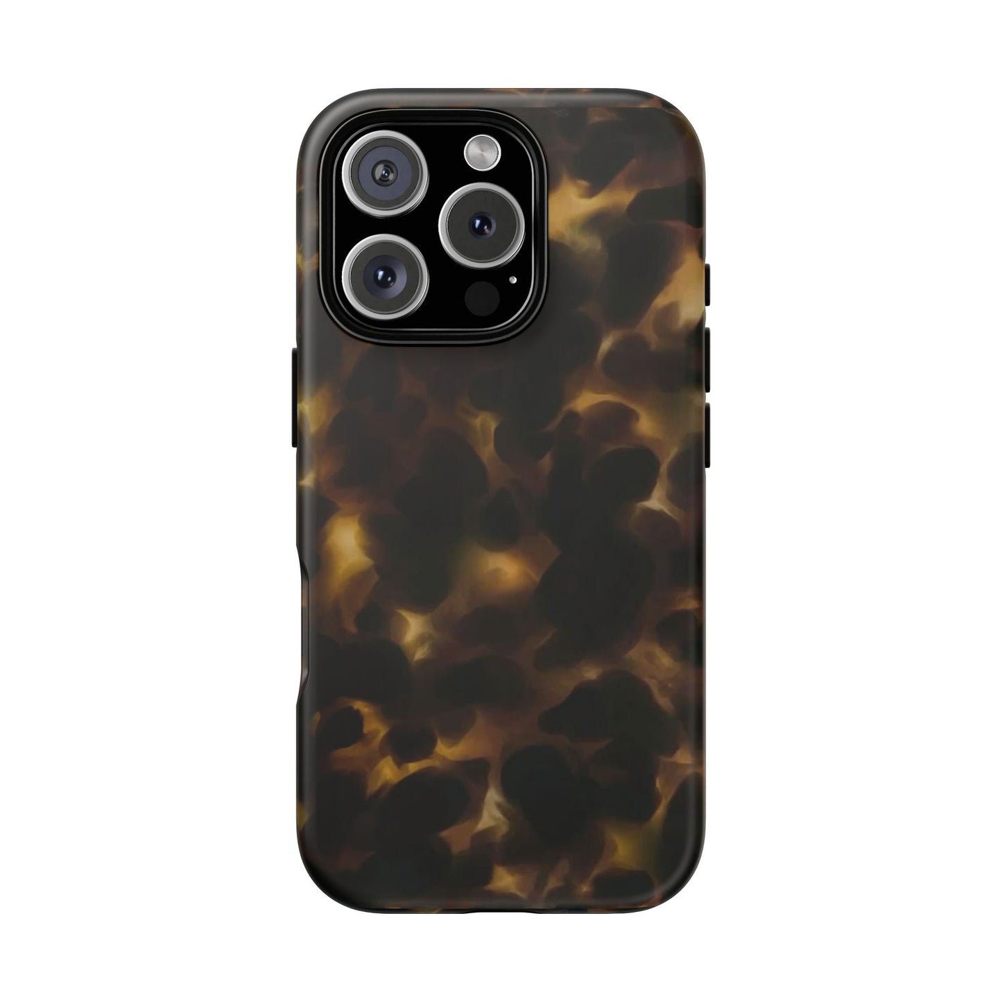 Tortoiseshell Phone Case — Protective Tough Case with Classic Brown Pattern