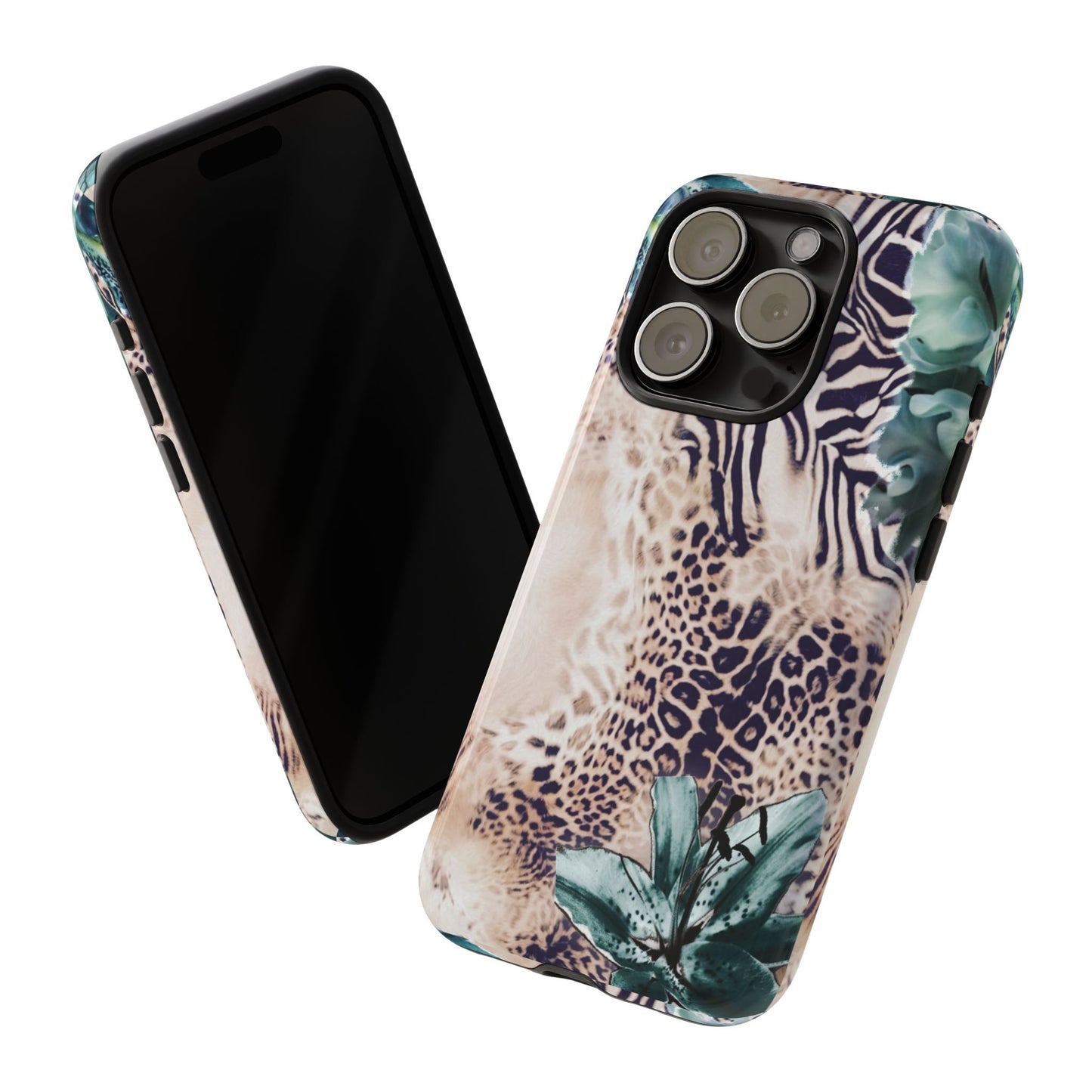 Tough Cases - Tropical Leopard & Zebra Phone Case