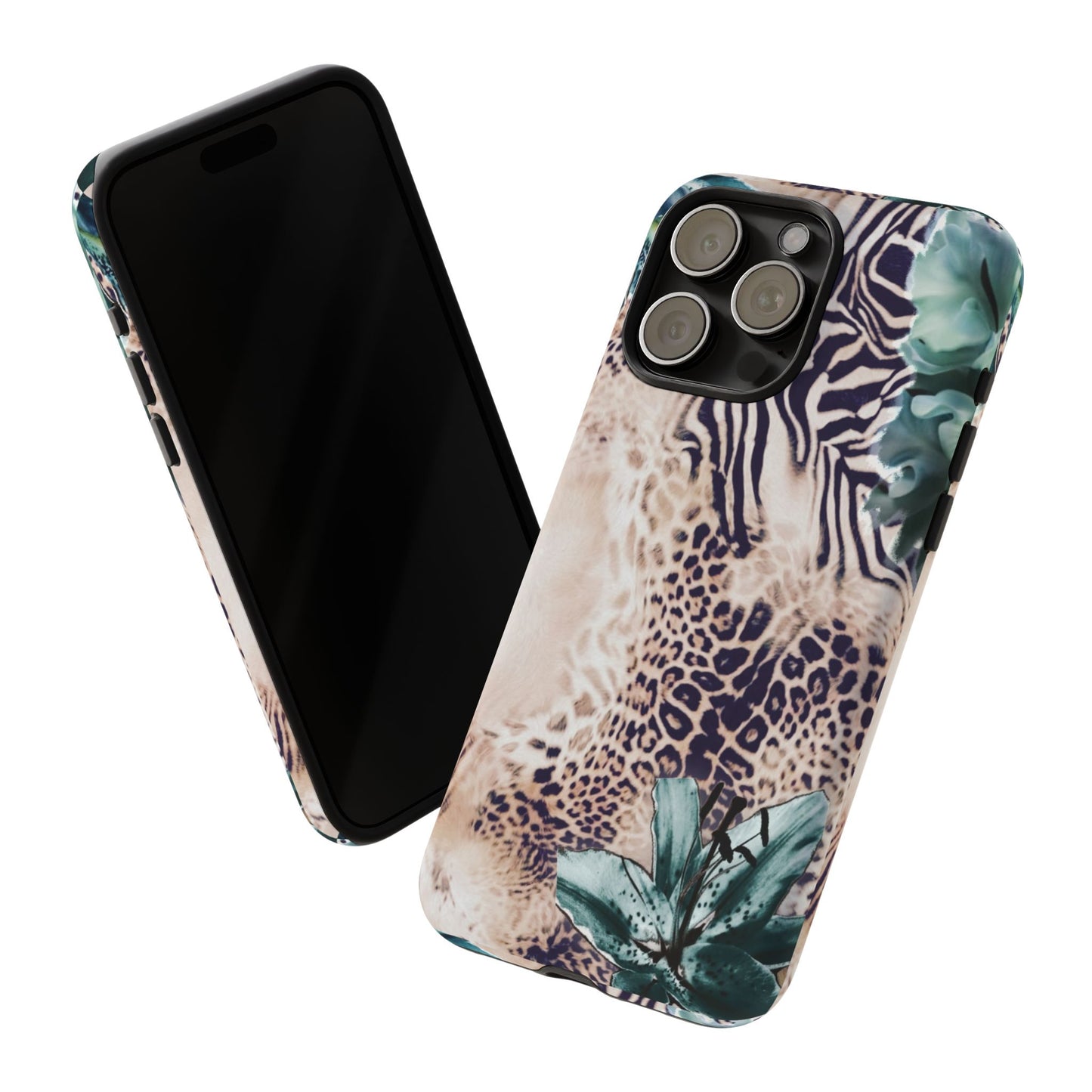 Tough Cases - Tropical Leopard & Zebra Phone Case