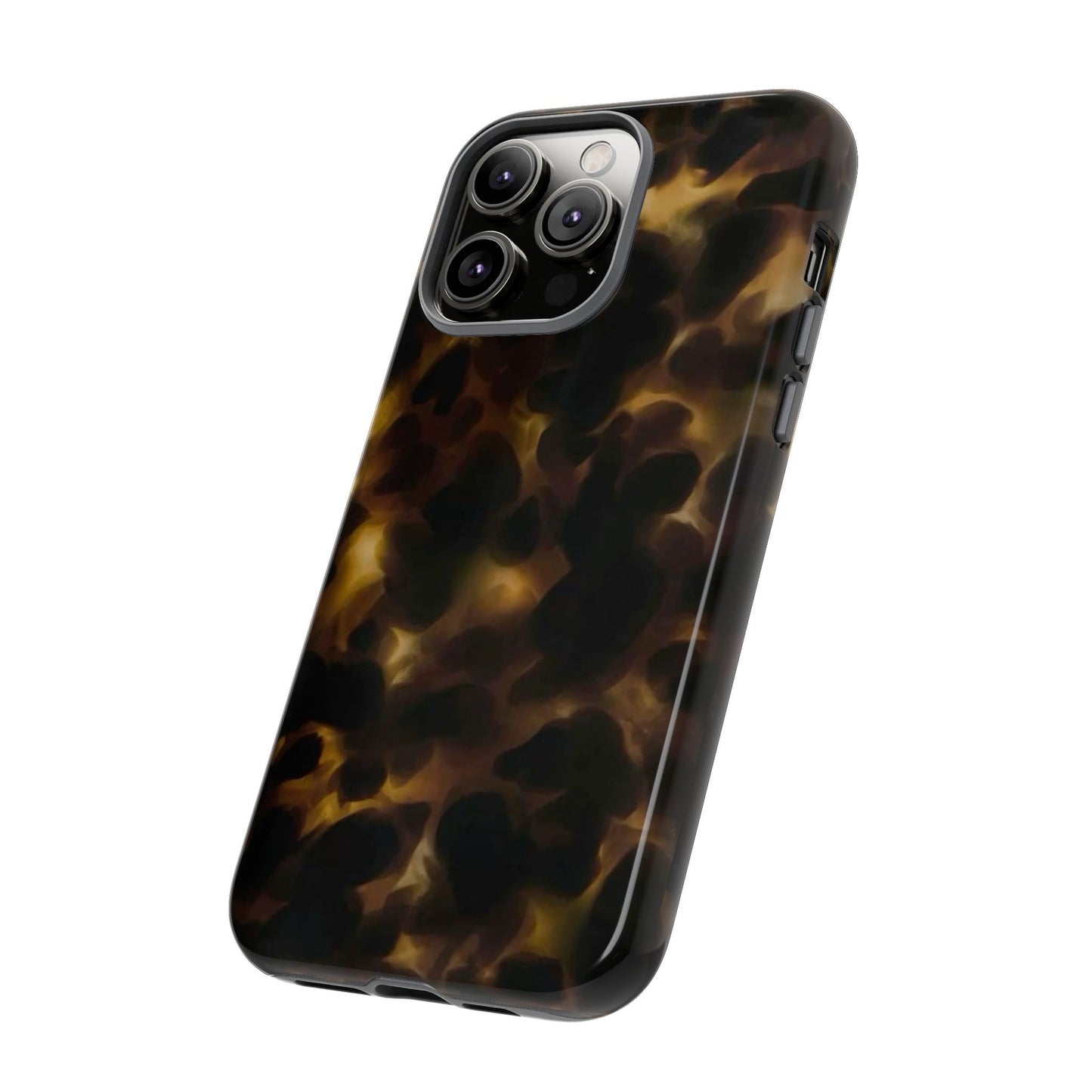 Tortoiseshell Phone Case — Protective Tough Case with Classic Brown Pattern