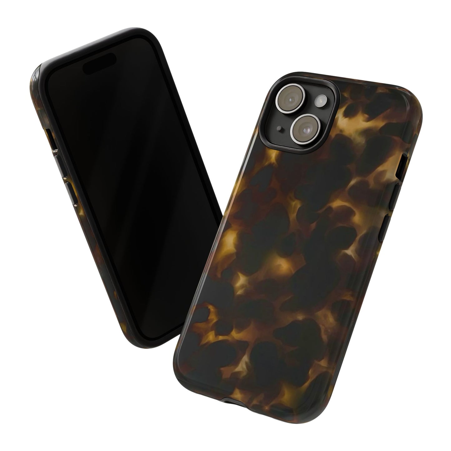 Tortoiseshell Phone Case — Protective Tough Case with Classic Brown Pattern