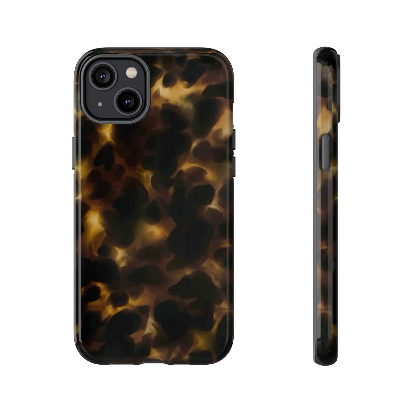 Tortoiseshell Phone Case — Protective Tough Case with Classic Brown Pattern