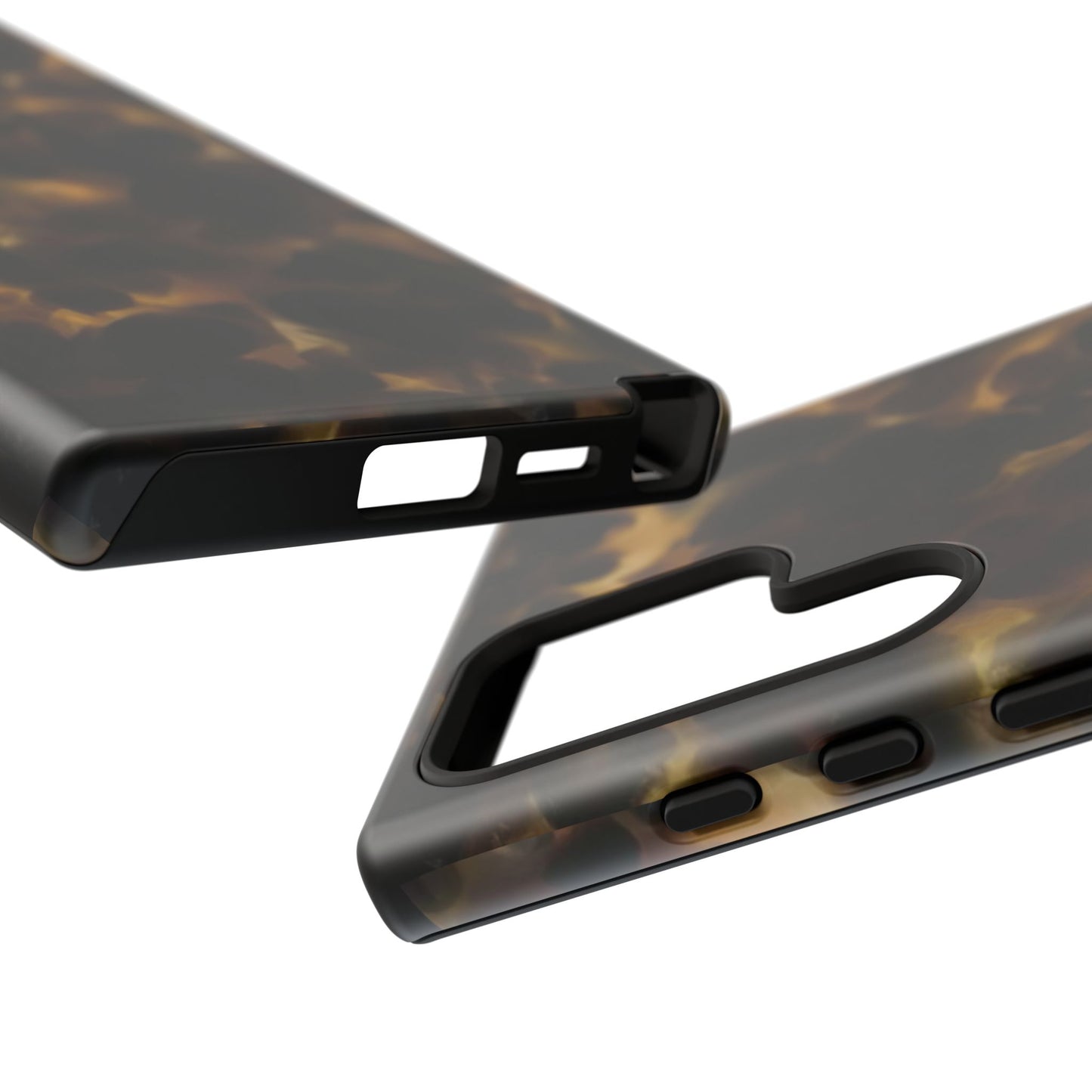 Tortoiseshell Phone Case — Protective Tough Case with Classic Brown Pattern