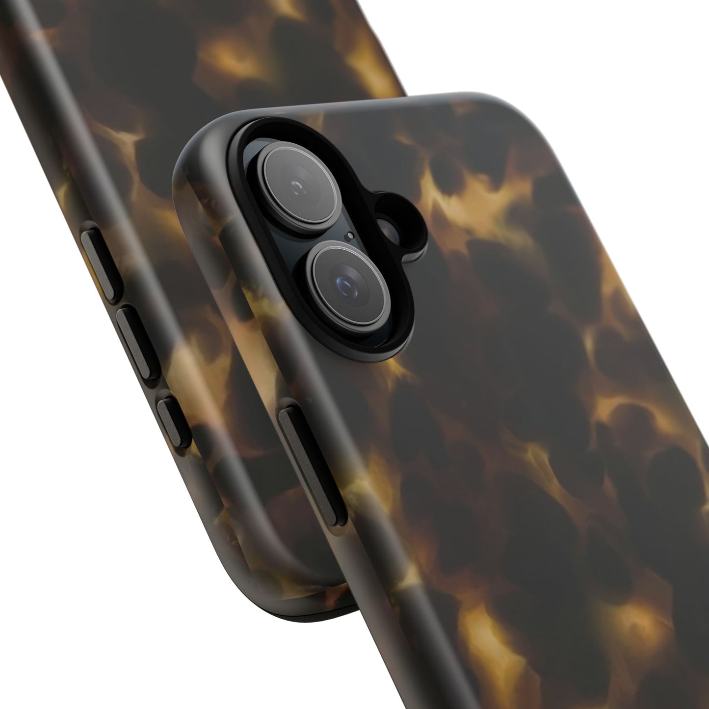 Tortoiseshell Phone Case — Protective Tough Case with Classic Brown Pattern