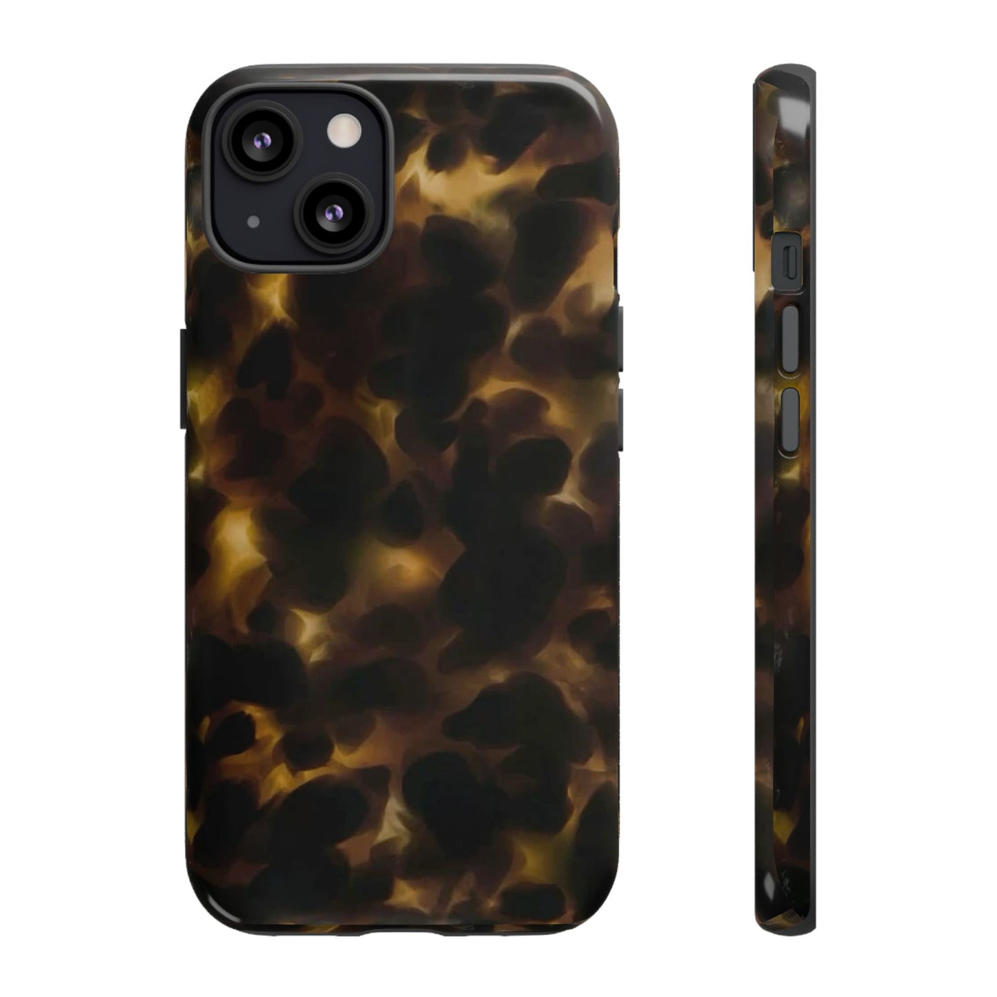 Tortoiseshell Phone Case — Protective Tough Case with Classic Brown Pattern