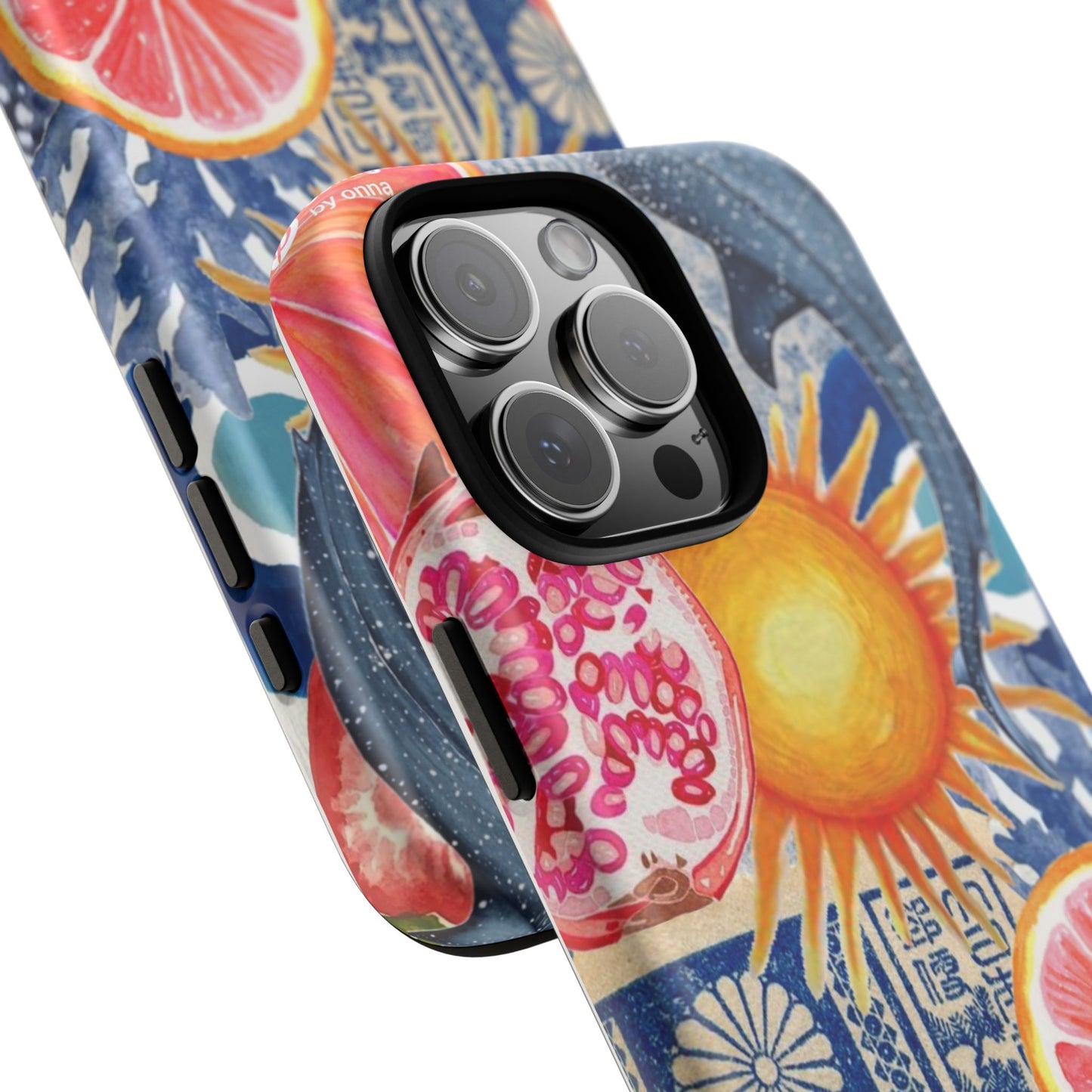 Tough Cases — Tropical Citrus Sun & Dolphin Phone Case
