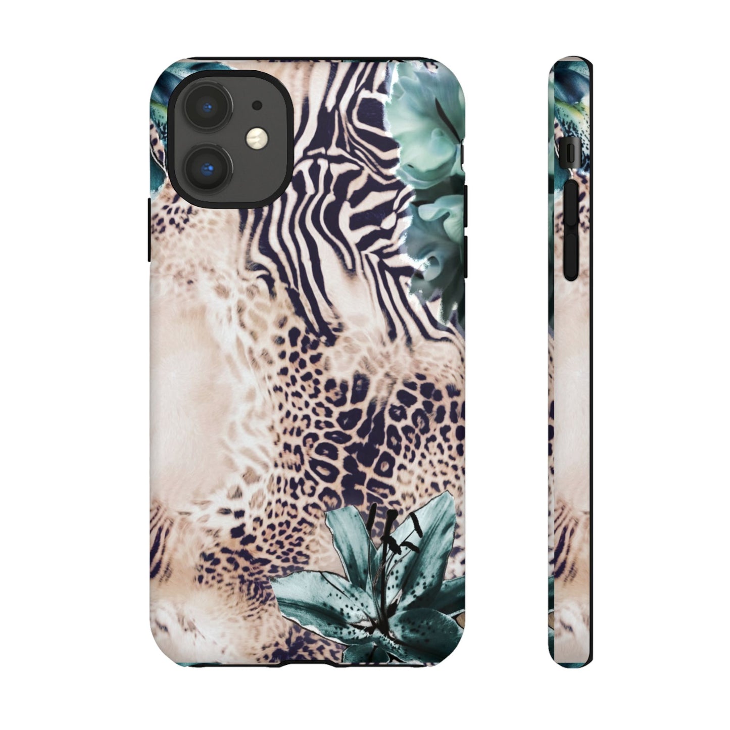 Tough Cases - Tropical Leopard & Zebra Phone Case