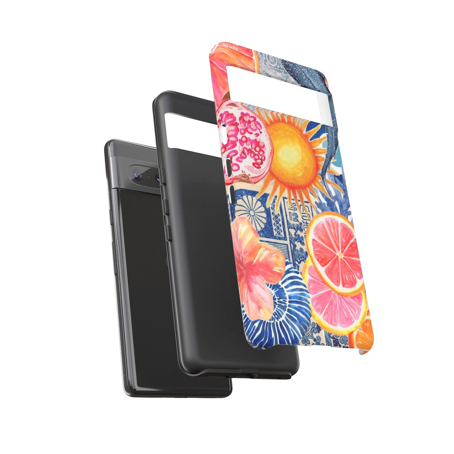 Tough Cases — Tropical Citrus Sun & Dolphin Phone Case