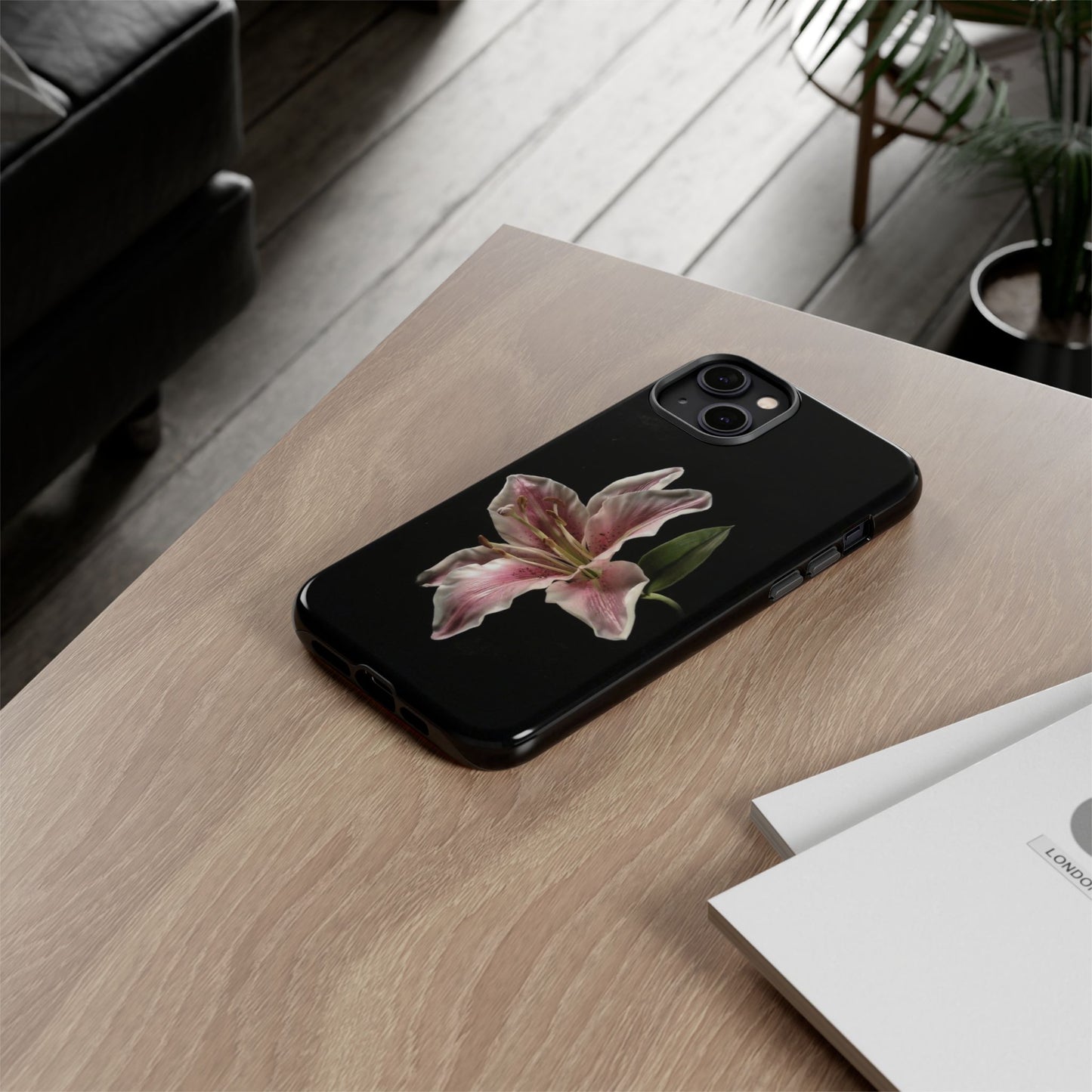 Pink Lily Tough Phone Case — Slim Protective Floral iPhone Cover