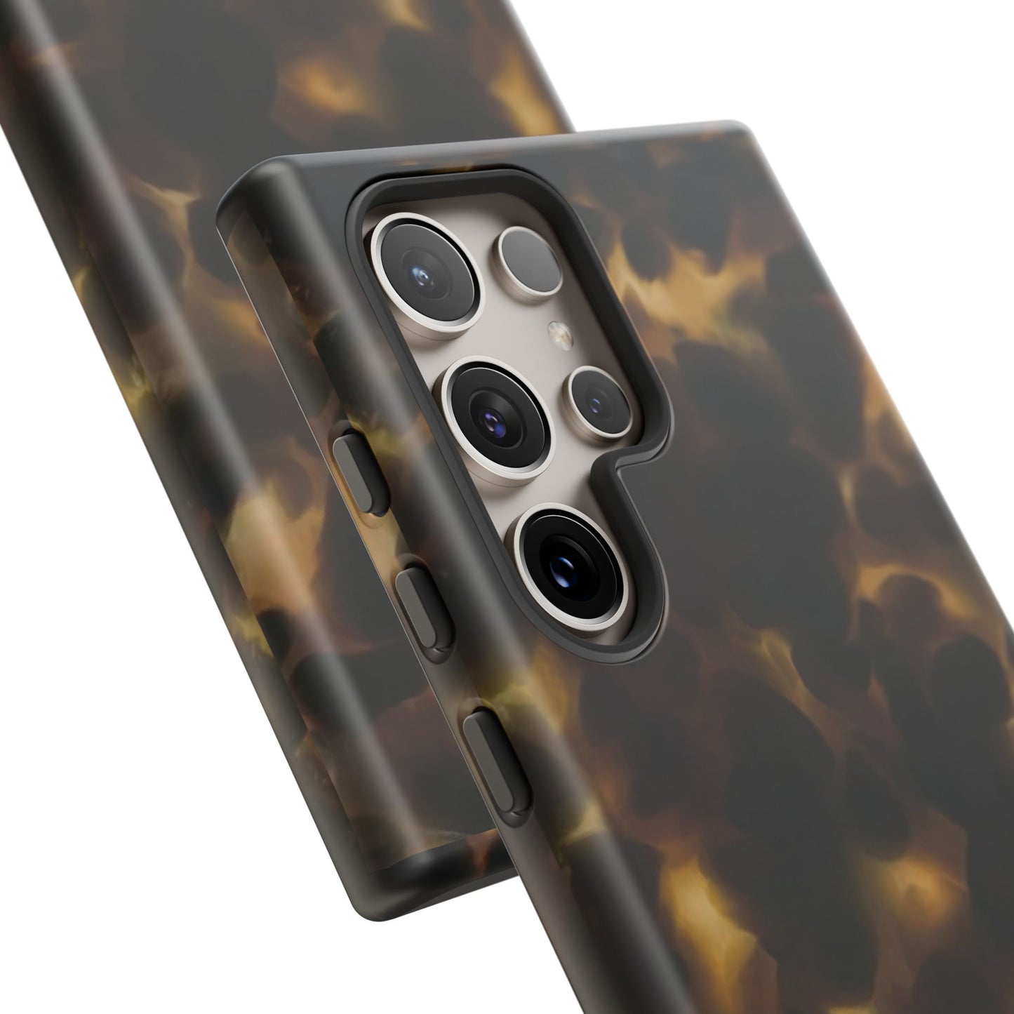 Tortoiseshell Phone Case — Protective Tough Case with Classic Brown Pattern