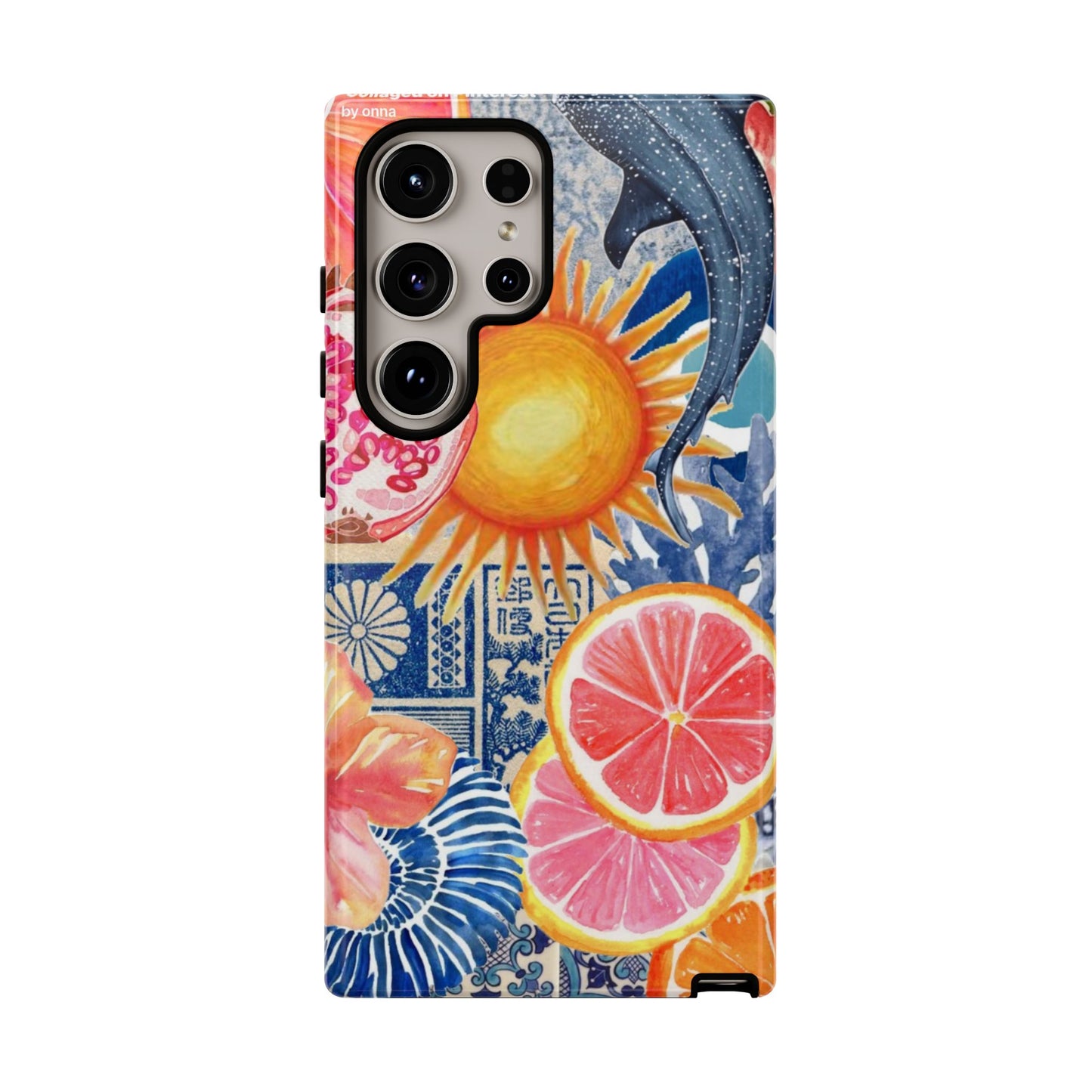 Tough Cases — Tropical Citrus Sun & Dolphin Phone Case