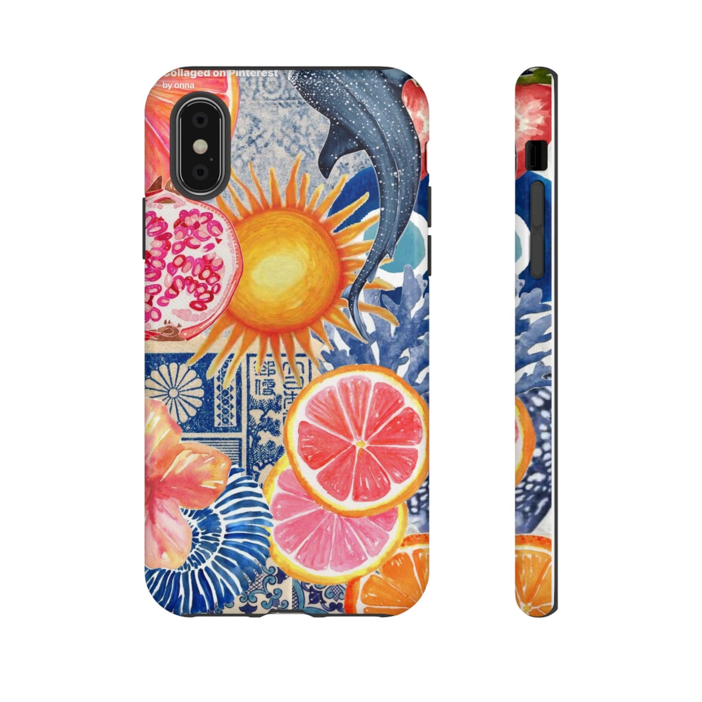 Tough Cases — Tropical Citrus Sun & Dolphin Phone Case