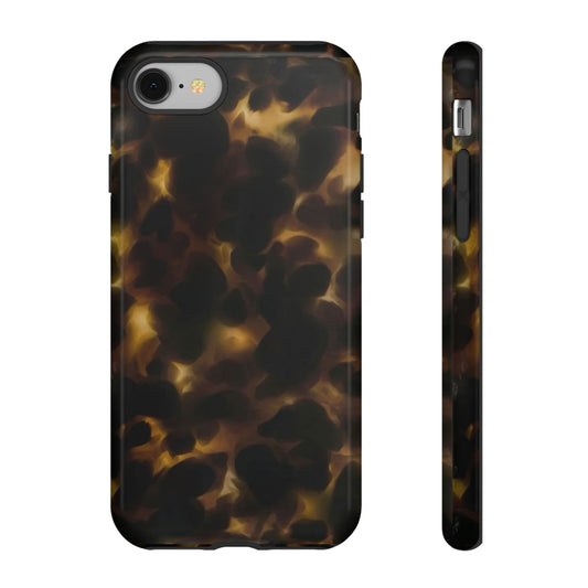 Tortoiseshell Phone Case — Protective Tough Case with Classic Brown Pattern