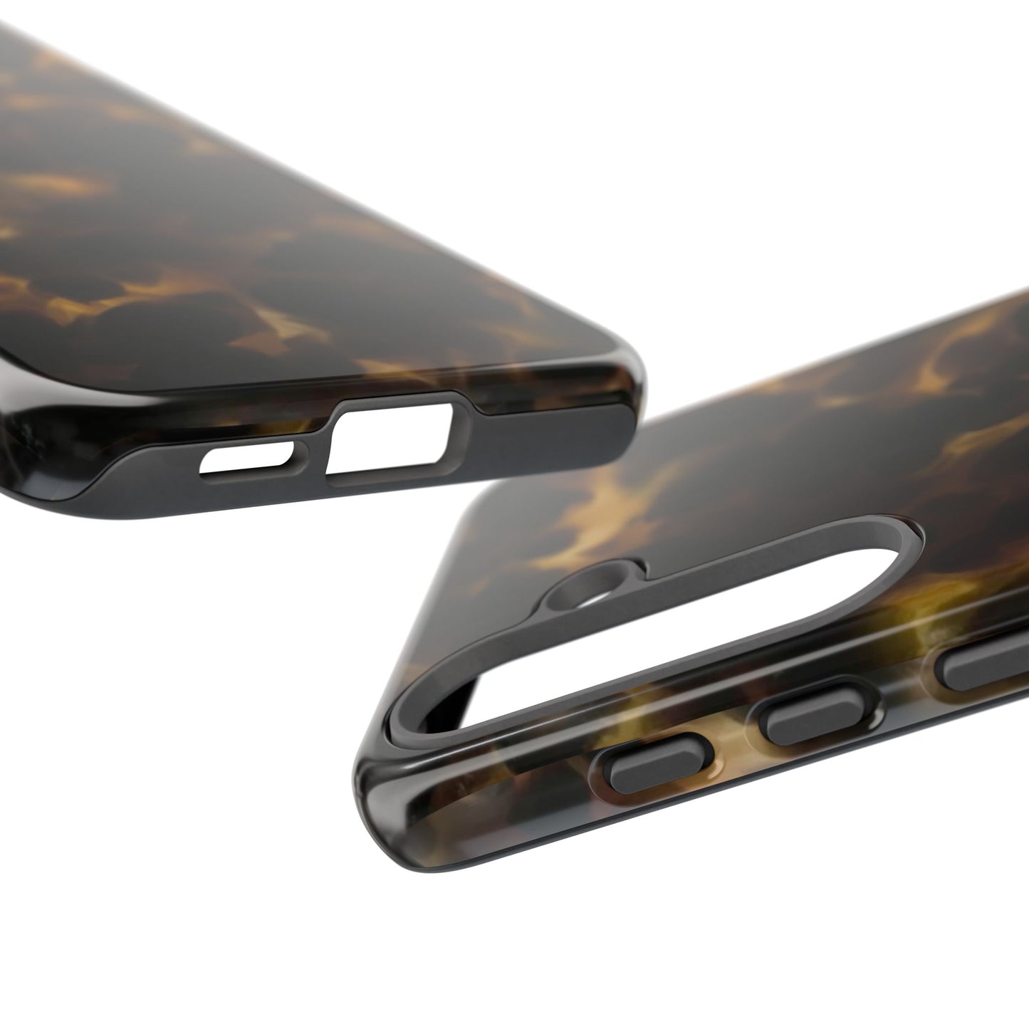 Tortoiseshell Phone Case — Protective Tough Case with Classic Brown Pattern