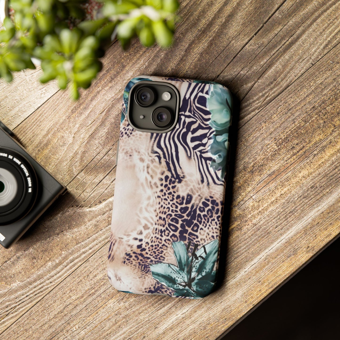 Tough Cases - Tropical Leopard & Zebra Phone Case
