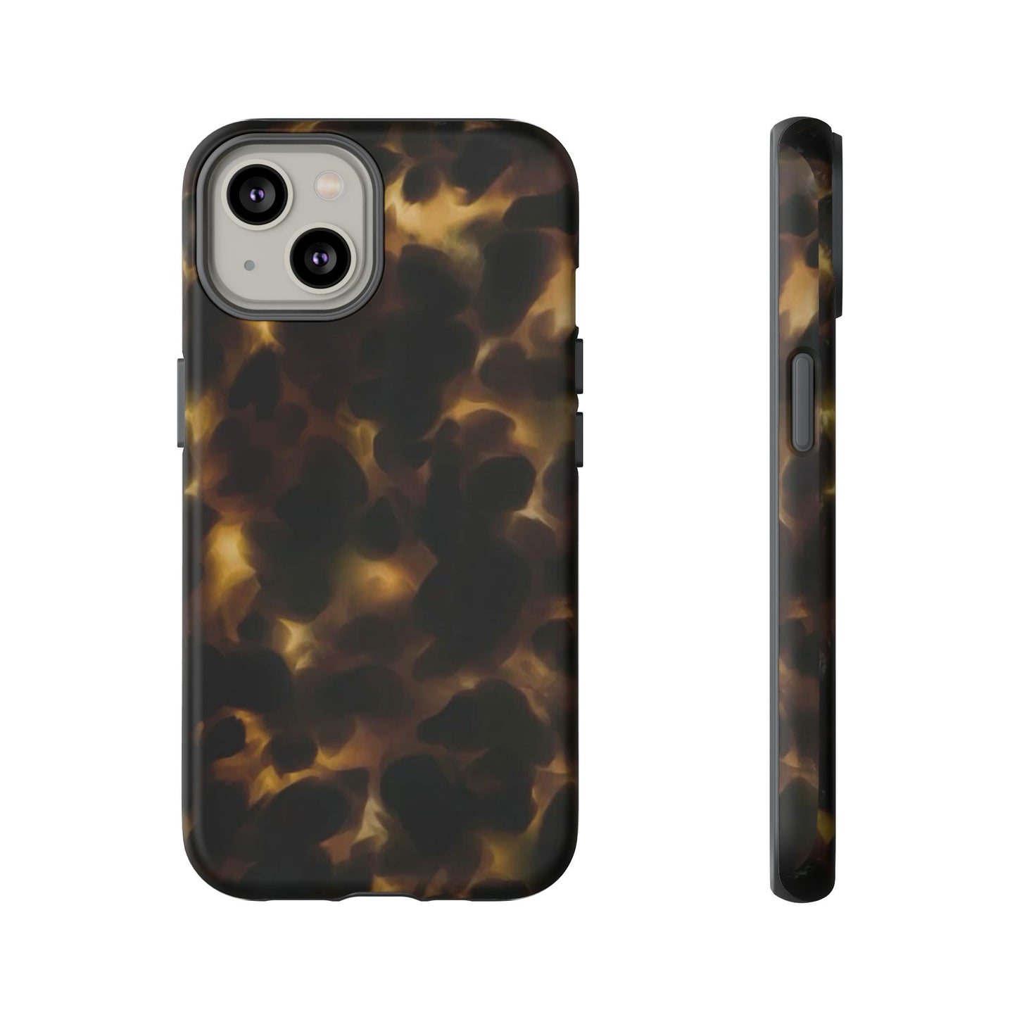 Tortoiseshell Phone Case — Protective Tough Case with Classic Brown Pattern