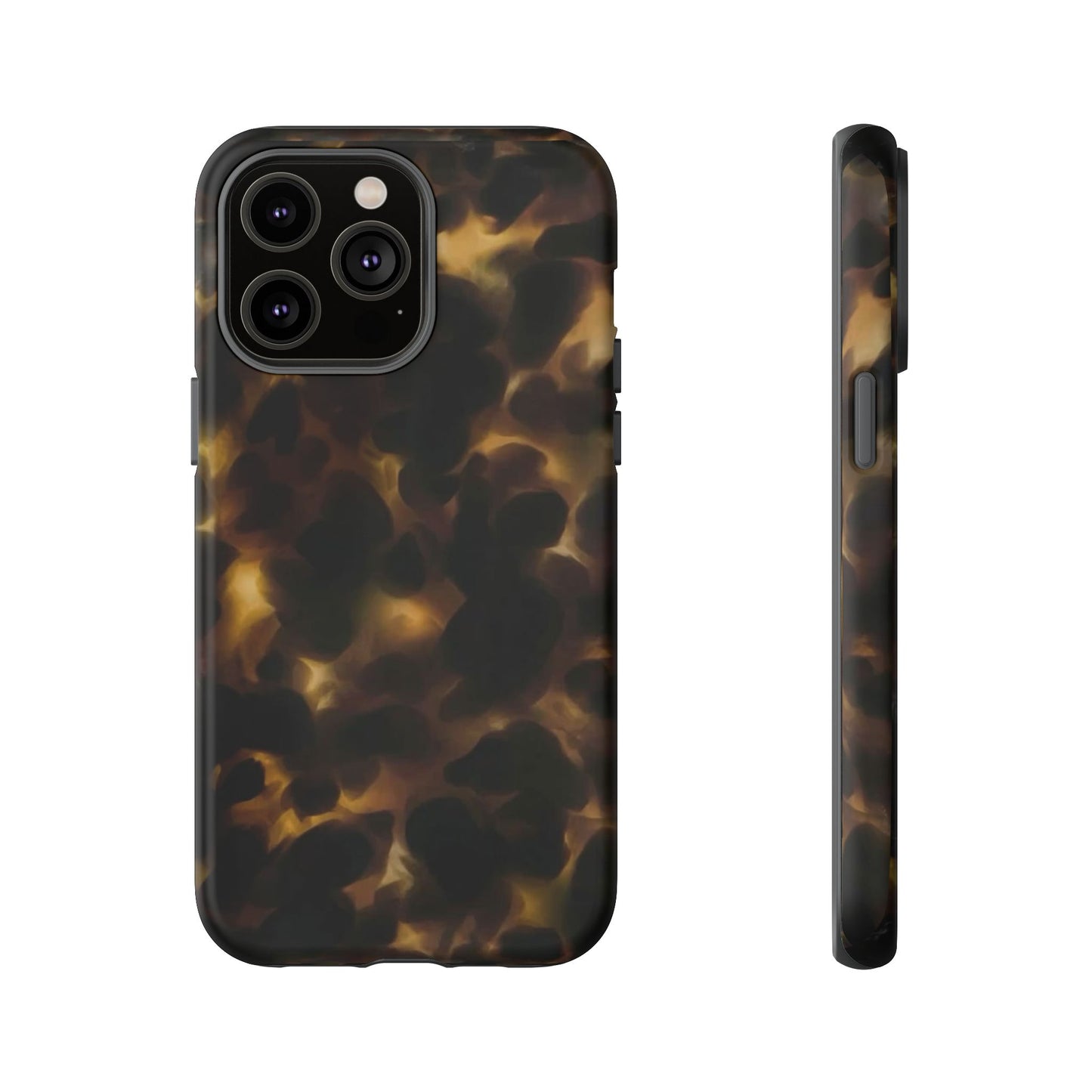 Tortoiseshell Phone Case — Protective Tough Case with Classic Brown Pattern