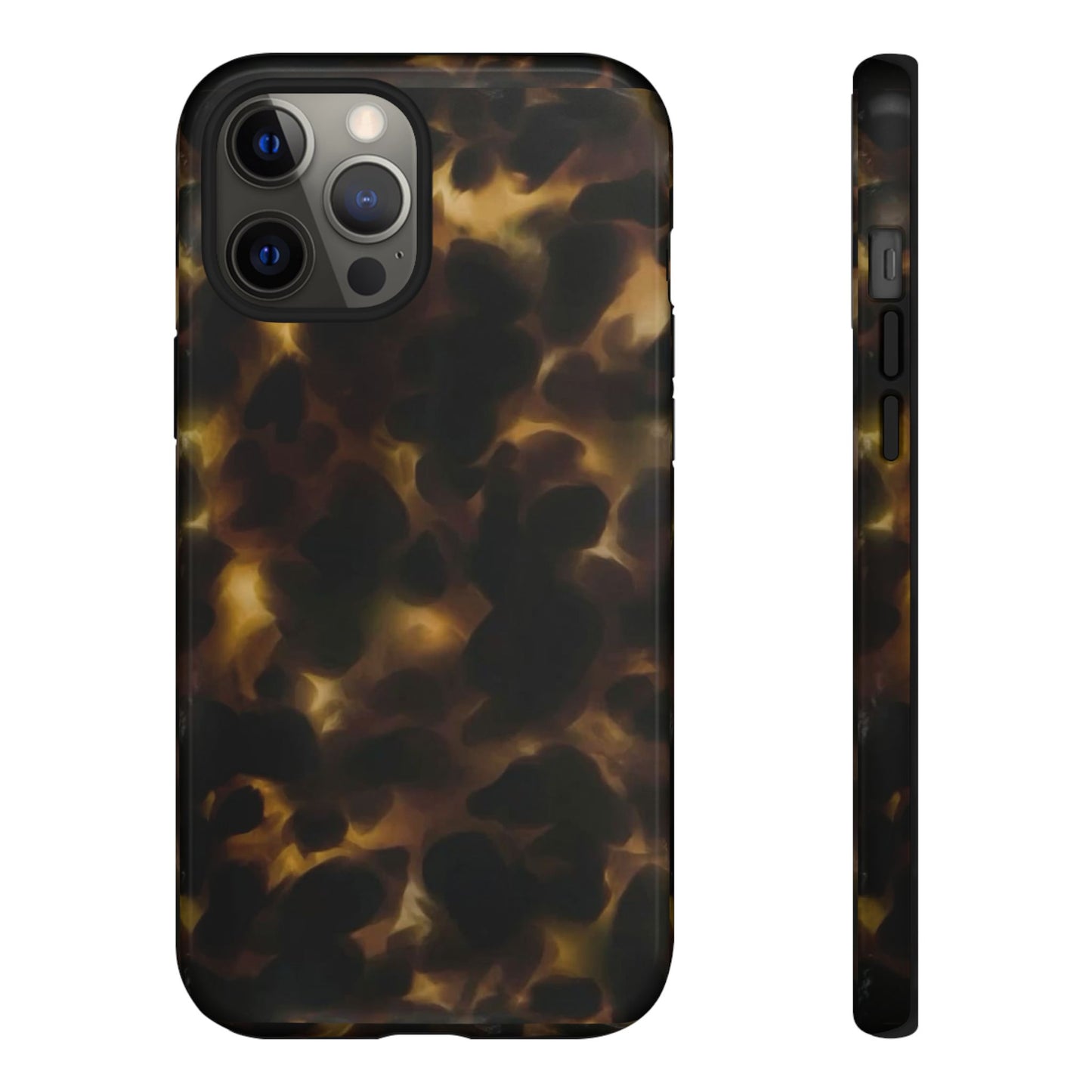 Tortoiseshell Phone Case — Protective Tough Case with Classic Brown Pattern