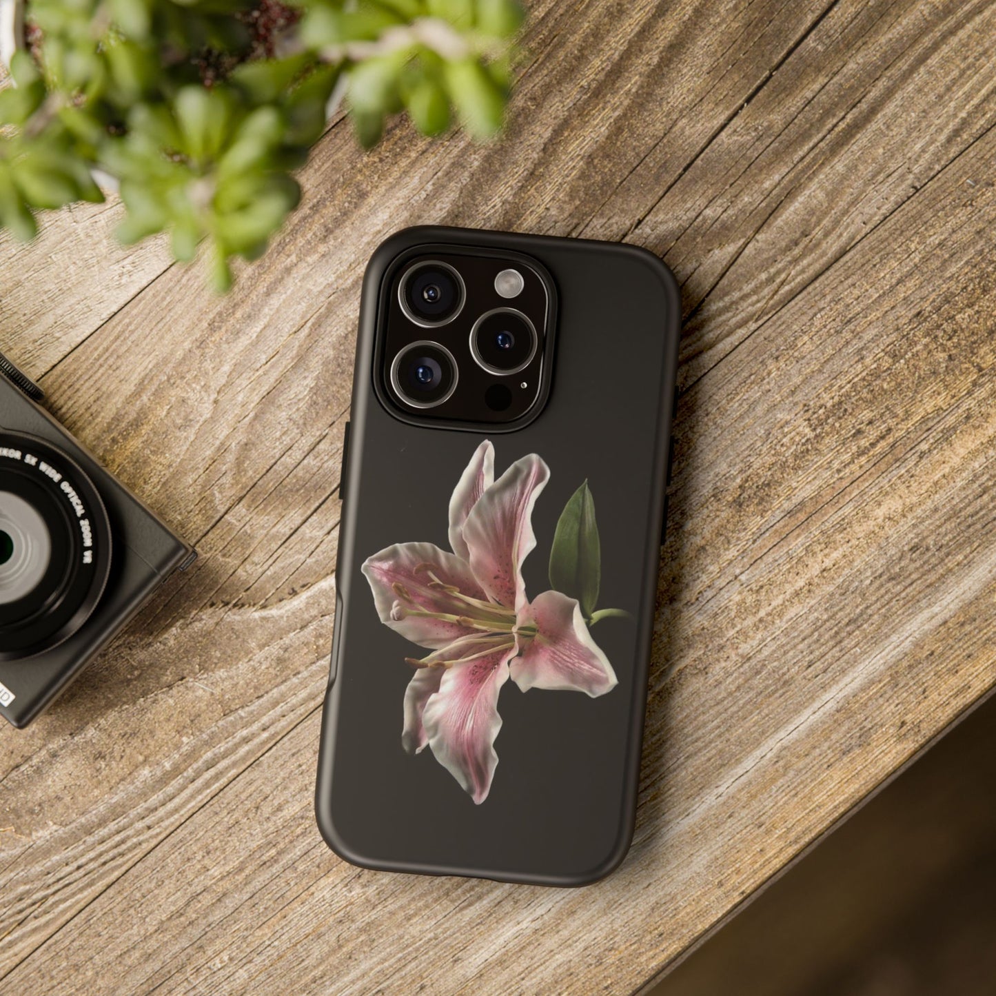 Pink Lily Tough Phone Case — Slim Protective Floral iPhone Cover