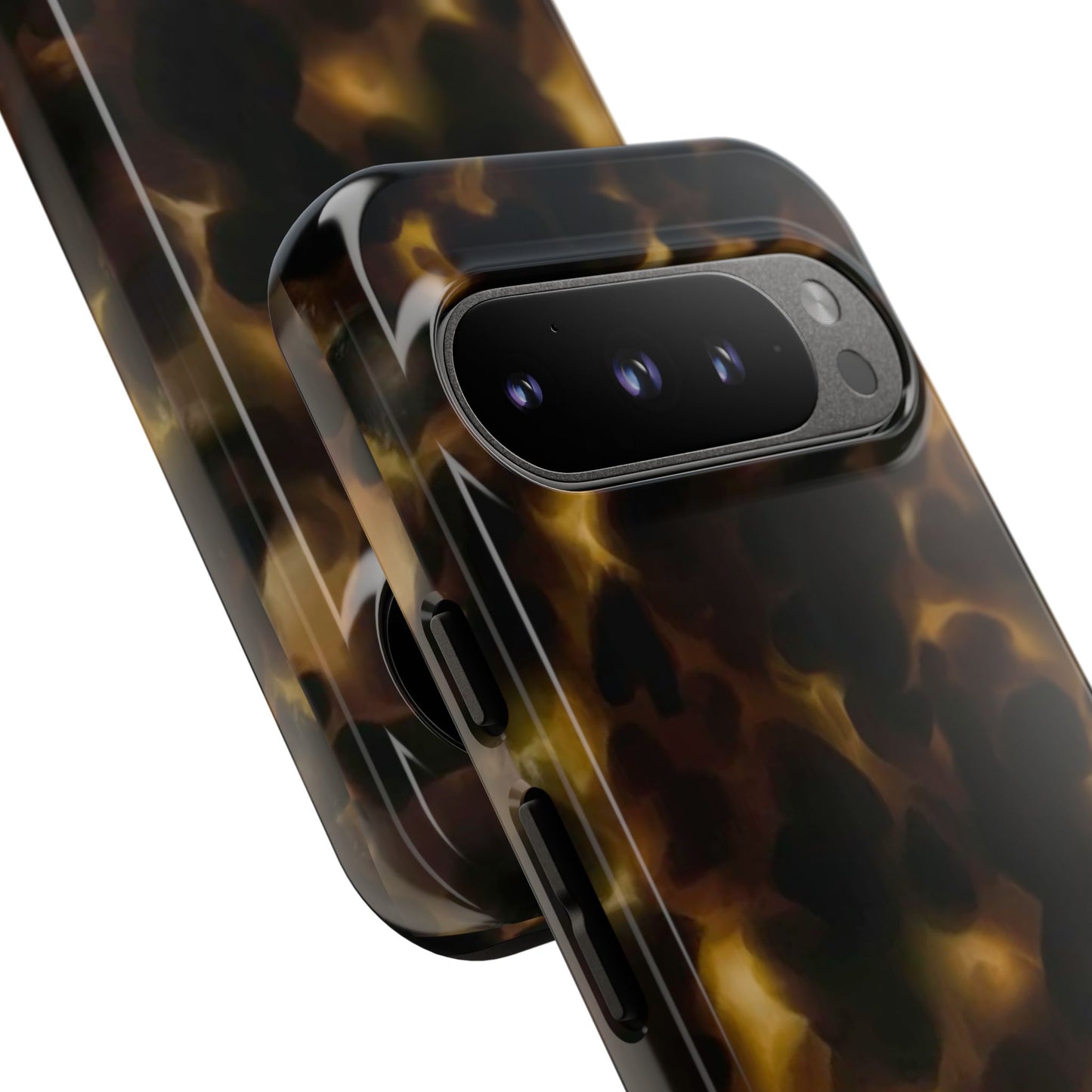 Tortoiseshell Phone Case — Protective Tough Case with Classic Brown Pattern