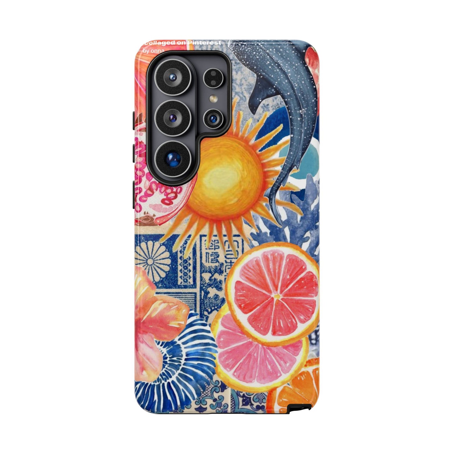 Tough Cases — Tropical Citrus Sun & Dolphin Phone Case